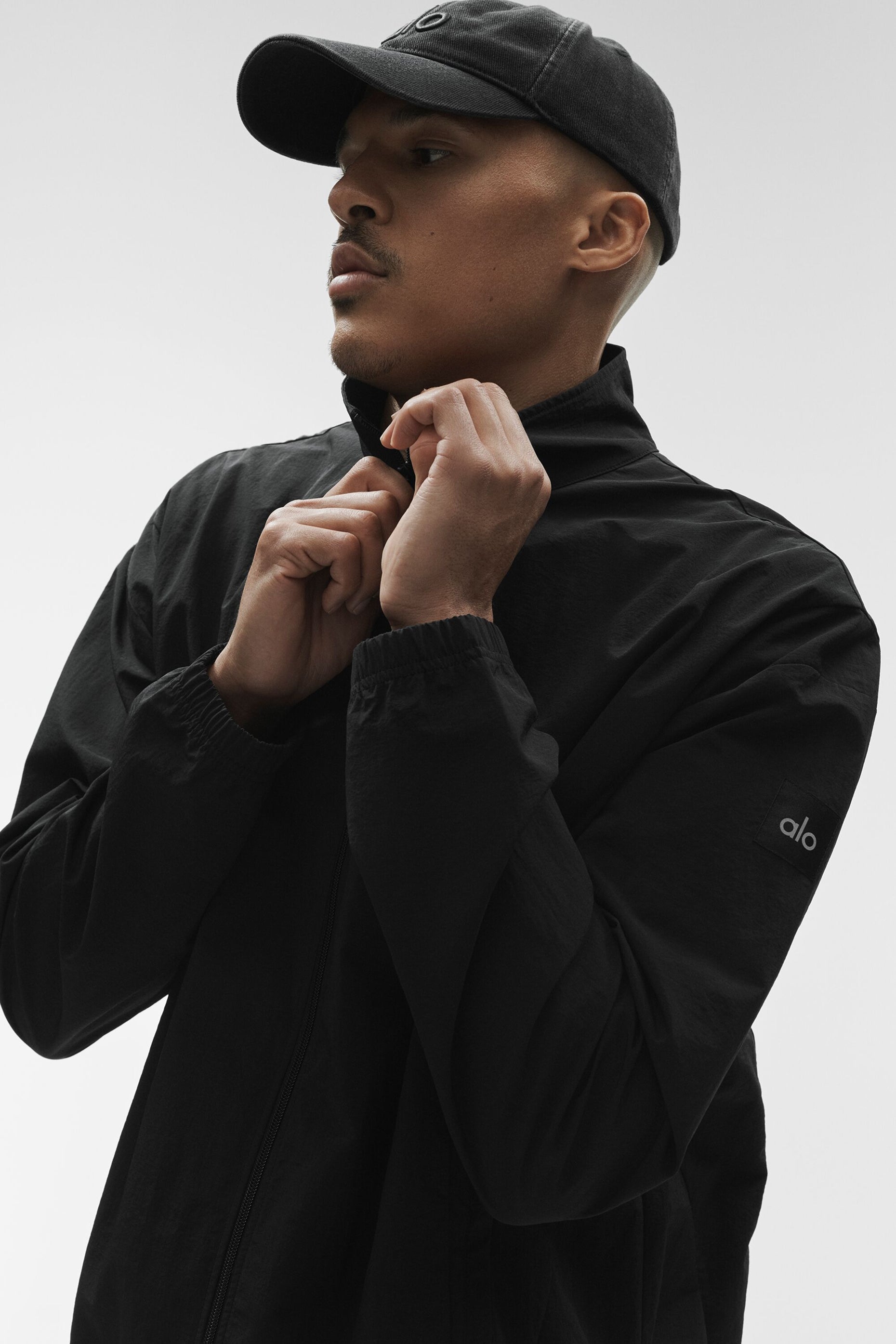 Alo Takeaway Track Full Zip Jacket - Black