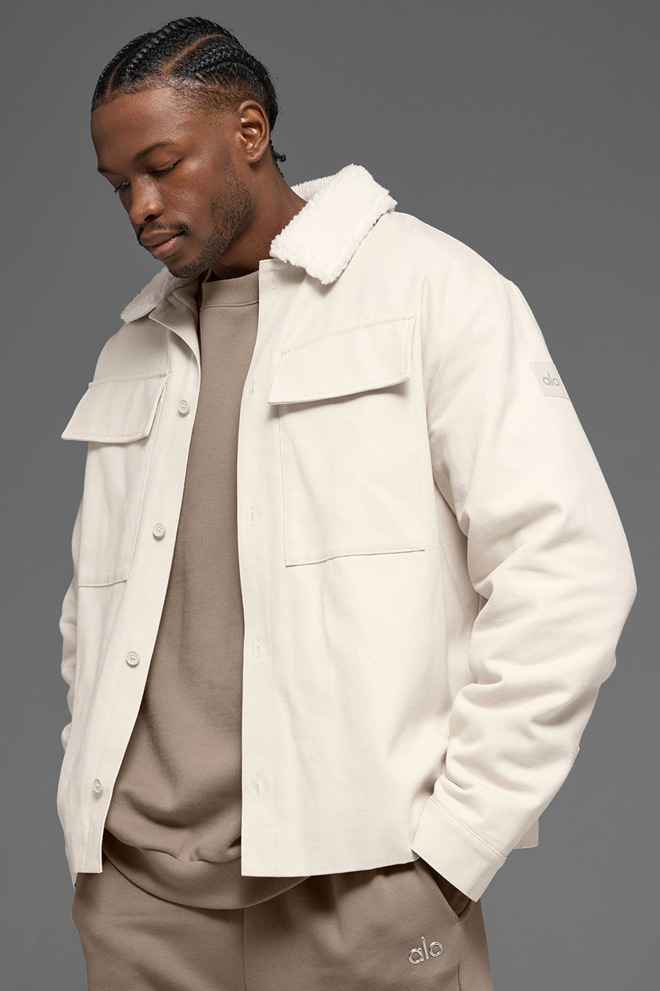 Alo Canvas Utility Shacket - Bone