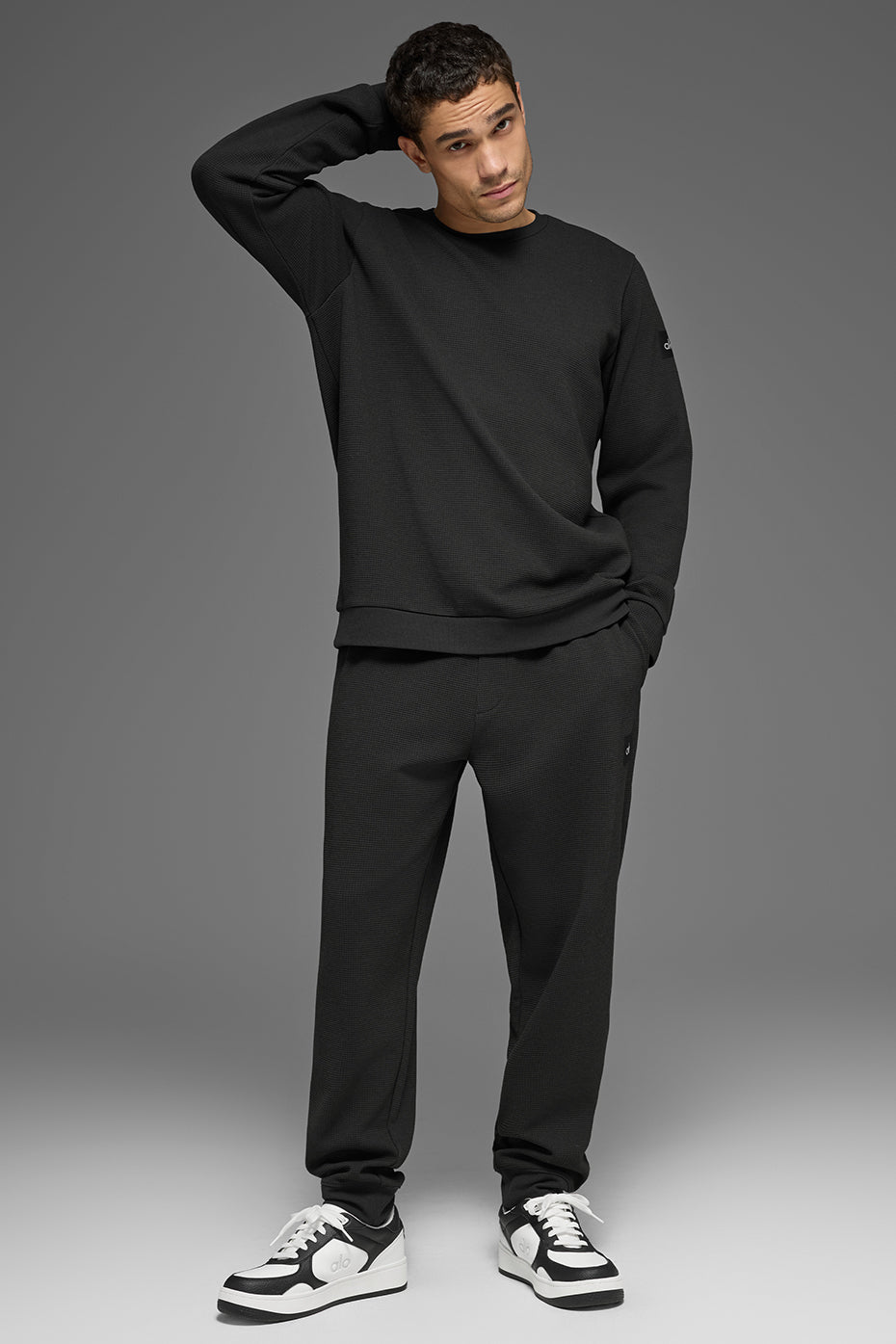 Alo Waffle Lounge Jogger - Black