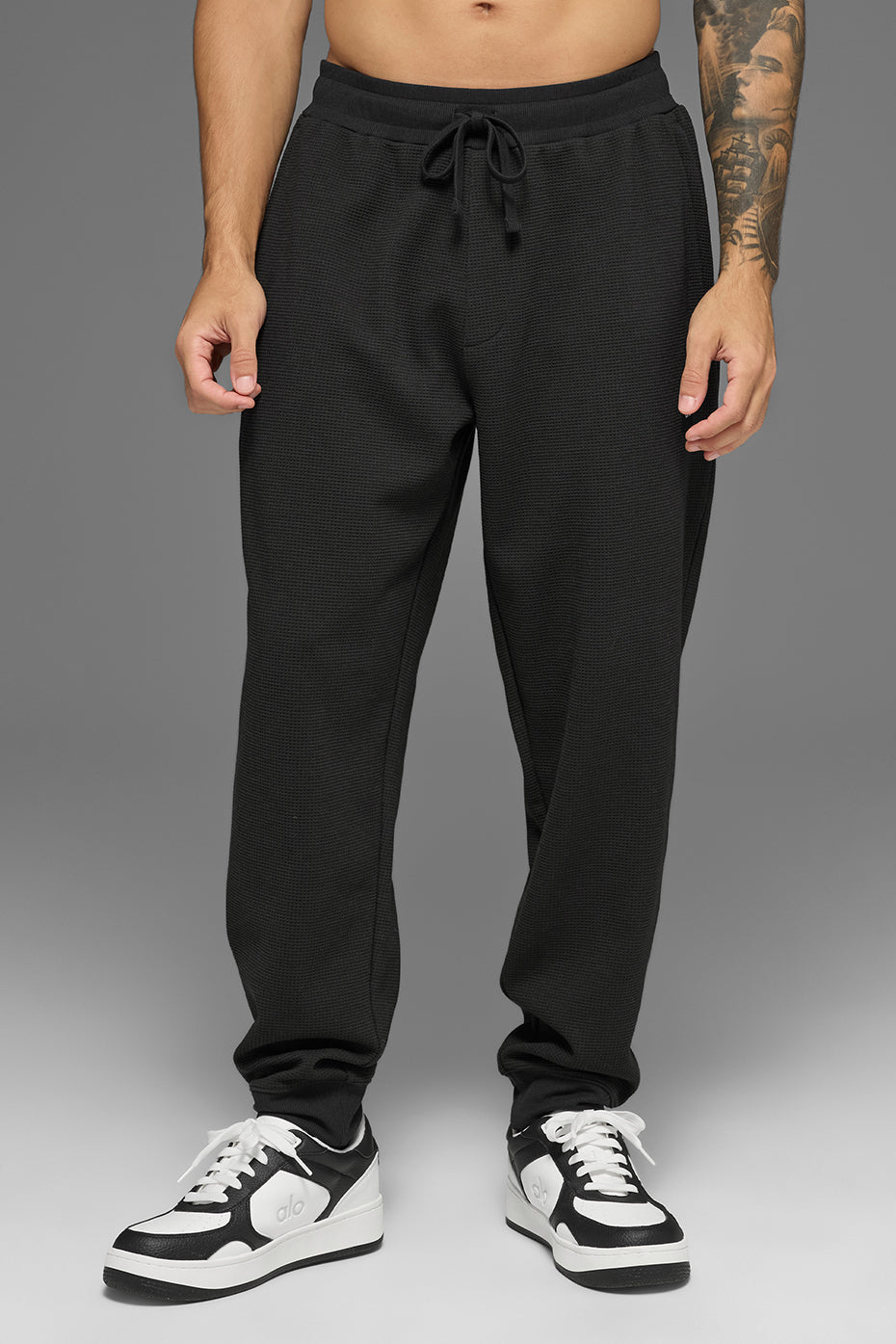 Alo Waffle Lounge Jogger - Black