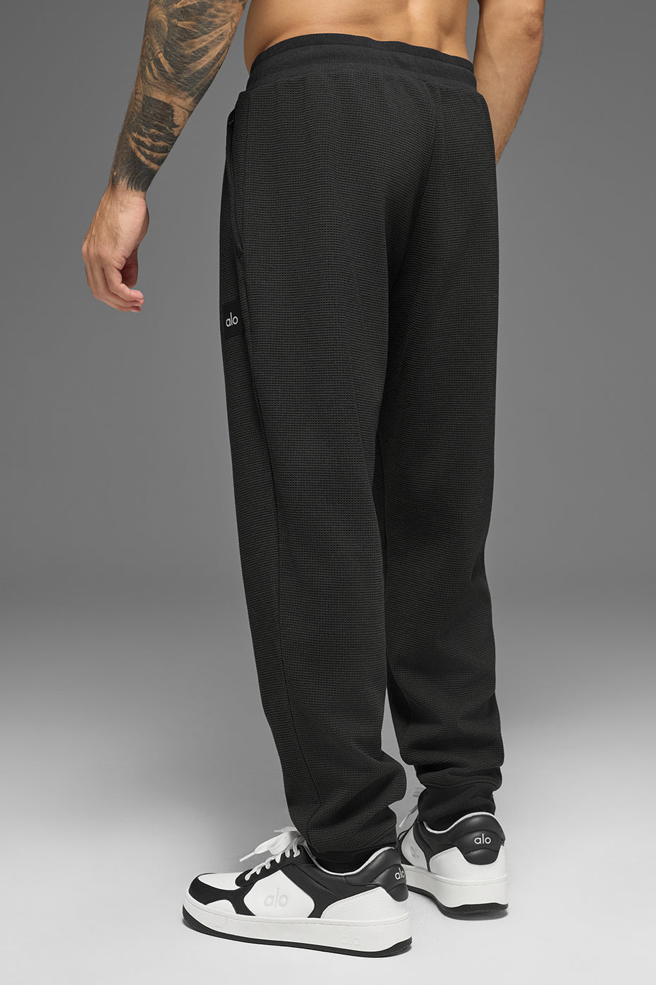 Alo Waffle Lounge Jogger - Black