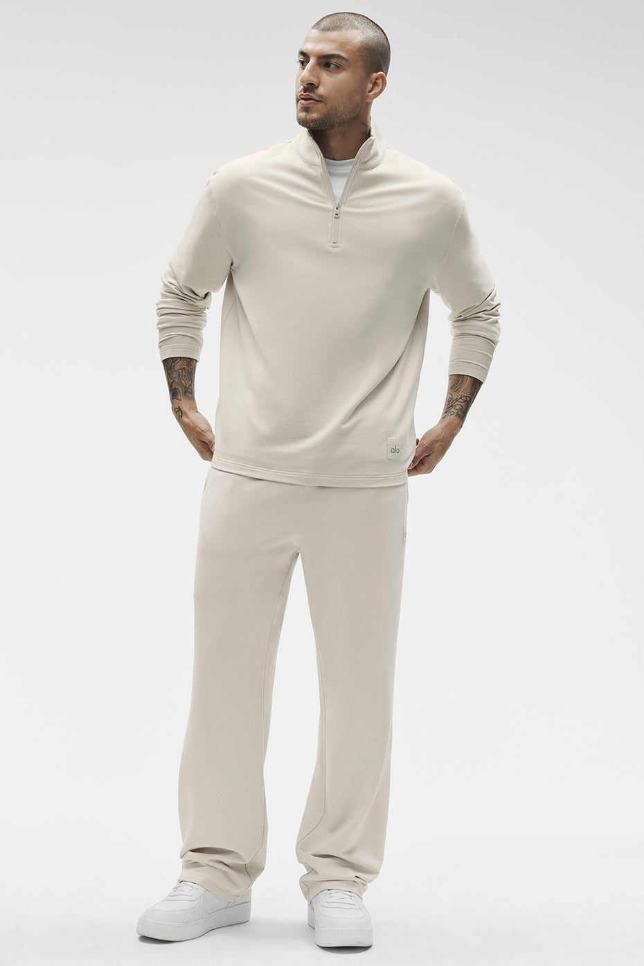 Alo Double Take Straight Leg Pant - Bone