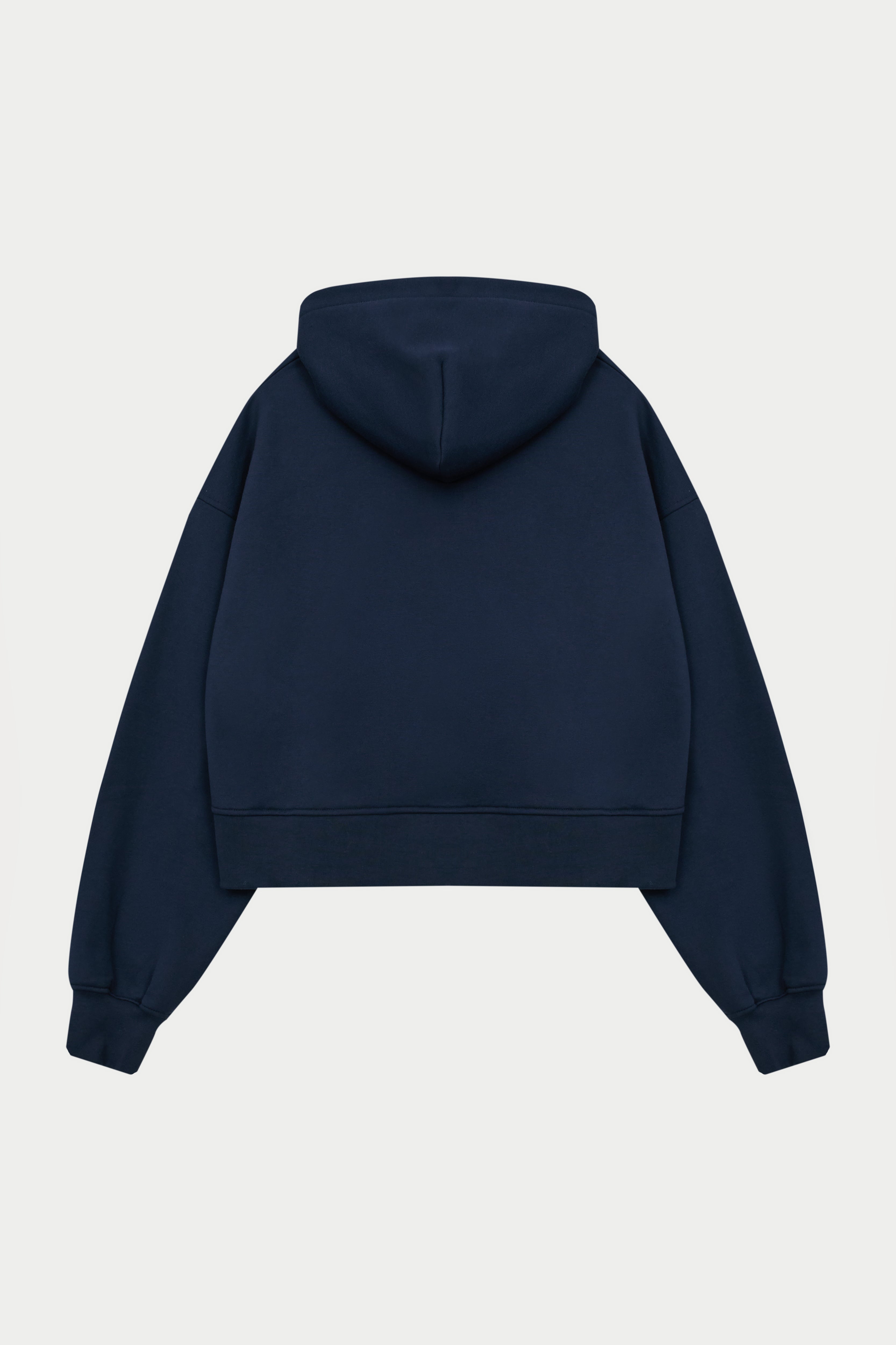 CTRE APPLIQUE ZIP THROUGH HOODIE - NAVY