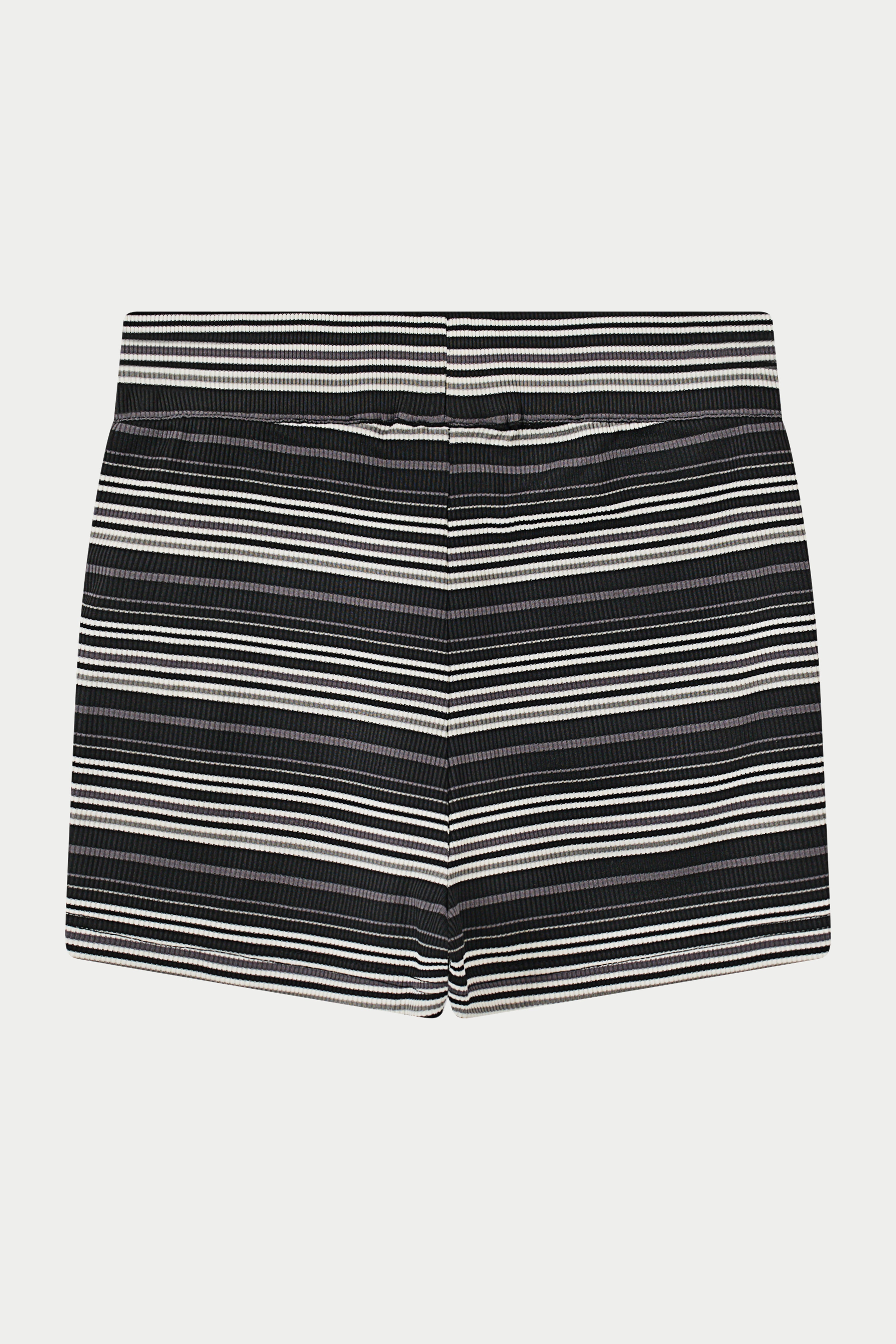 STRIPE MINI SHORTS - BLACK