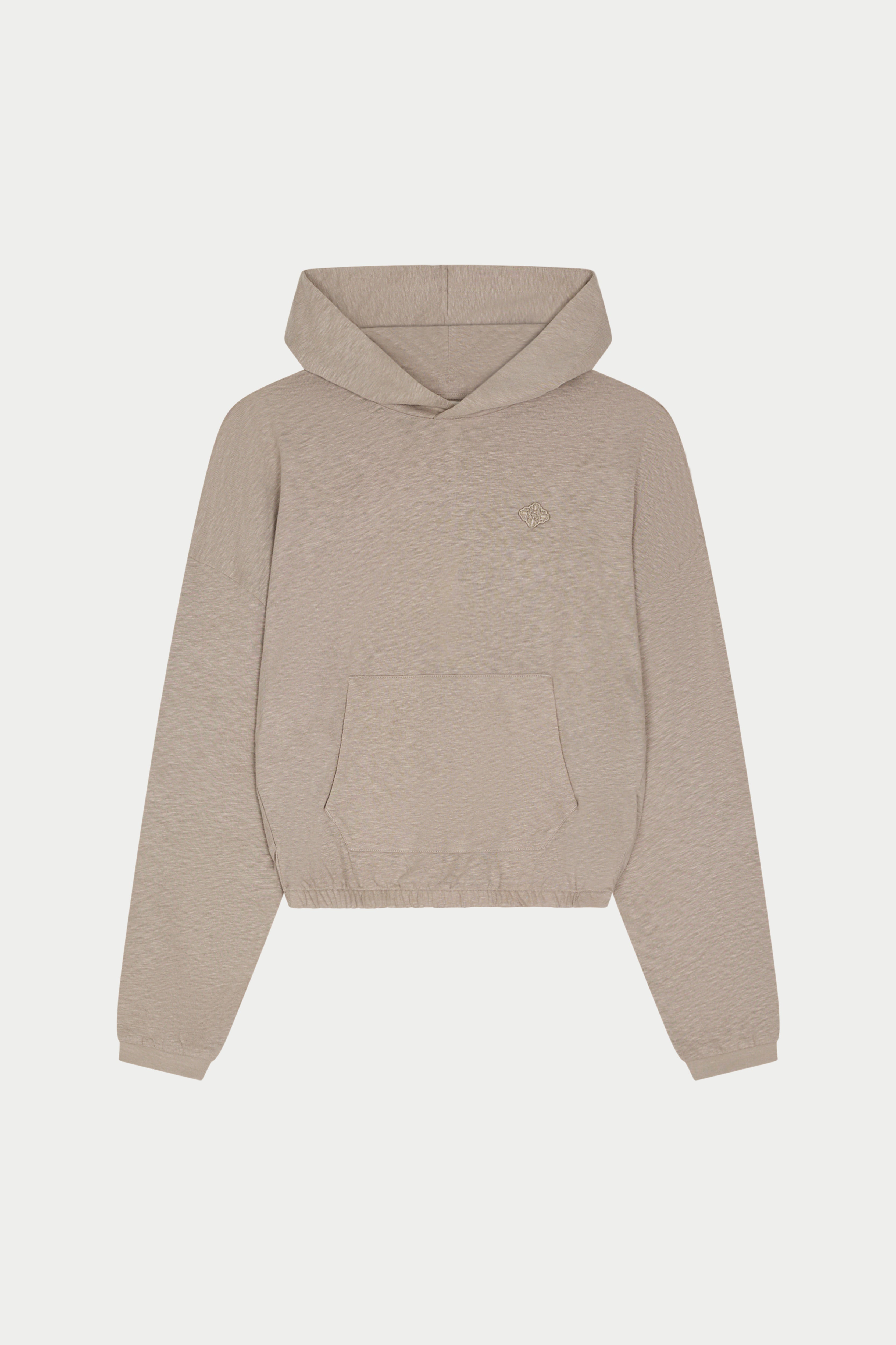 MARL SLUB HOODIE - MUSHROOM