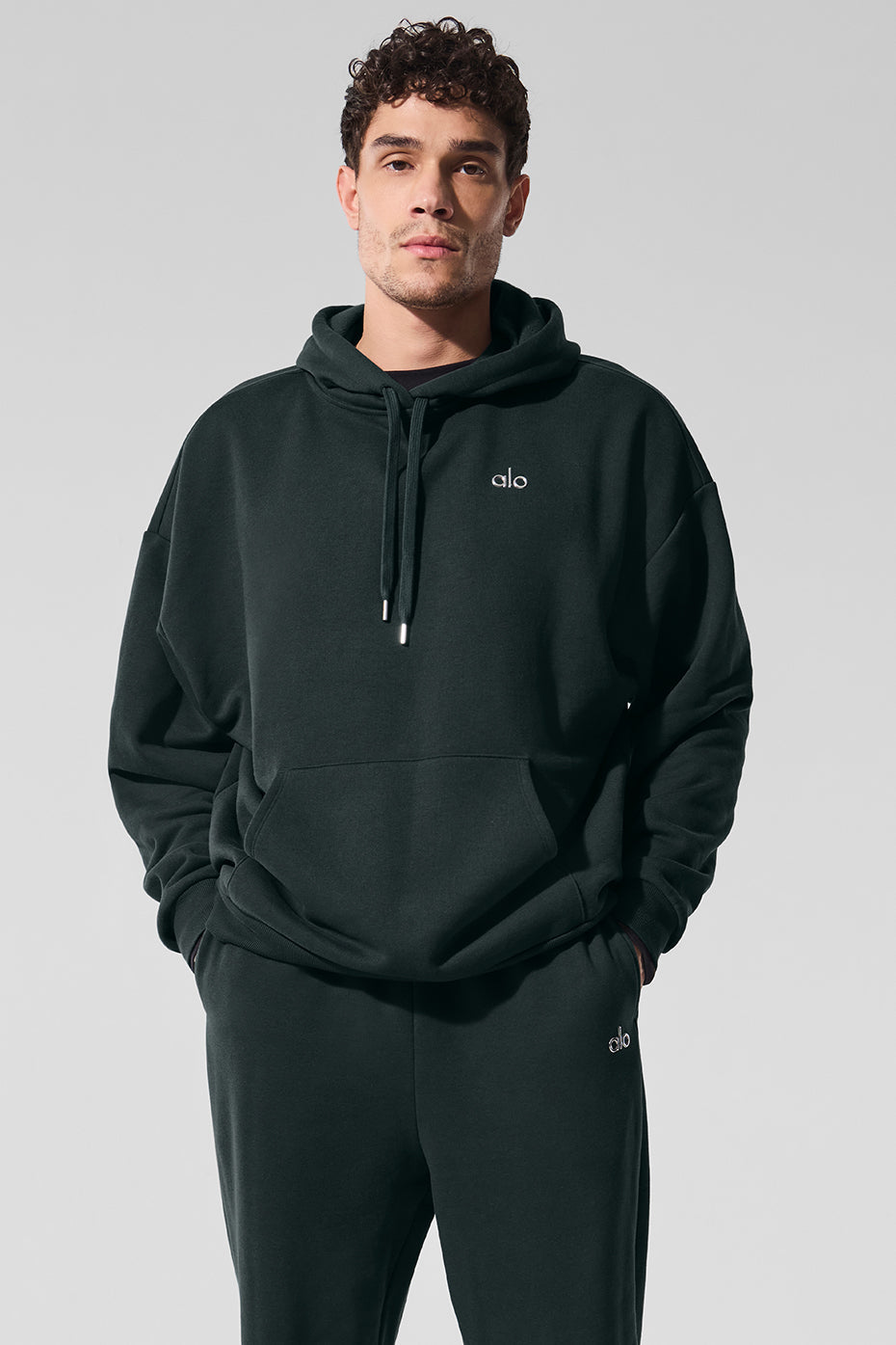 Alo Accolade Hoodie - Charcoal Green