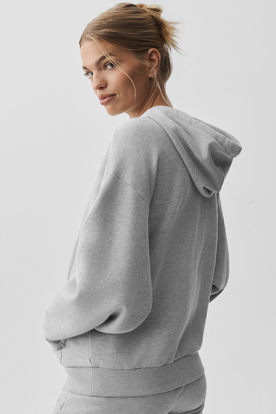 Alo Accolade Full Zip Hoodie - Athletic Heather Grey