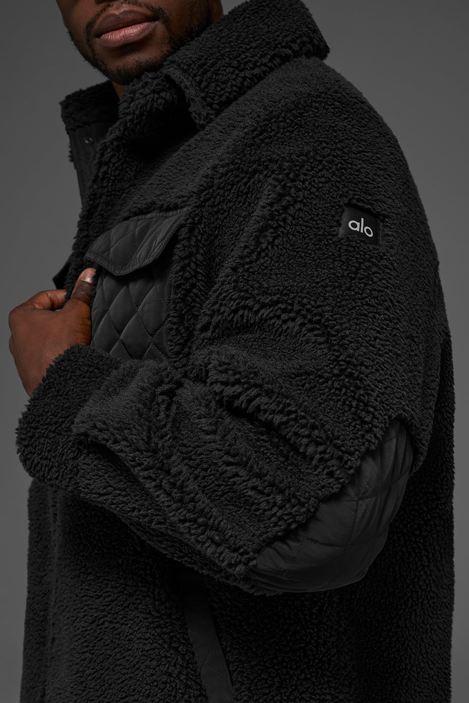 Alo Sherpa Edge Shacket - Black
