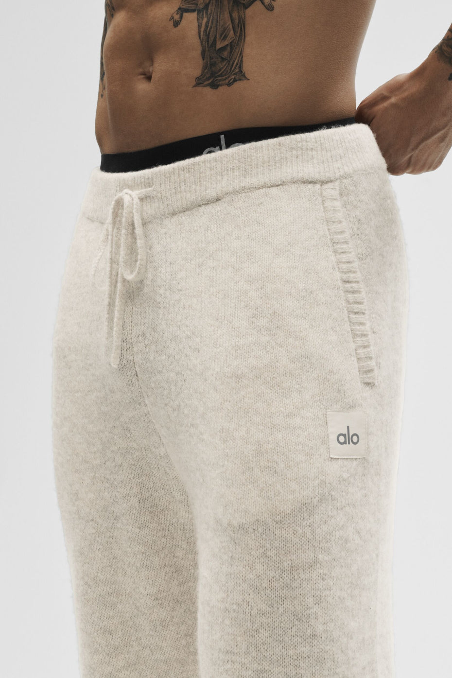 Alo Wool Cashmere New Class Sweatpant - Oatmeal Heather