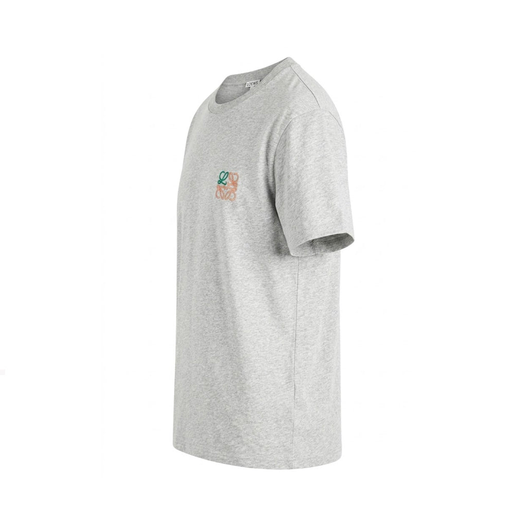 LOEWE Anagram-embroidered cotton T-shirt Grey