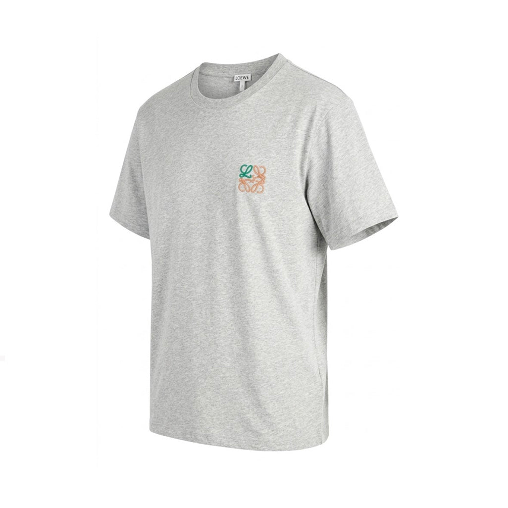 LOEWE Anagram-embroidered cotton T-shirt Grey