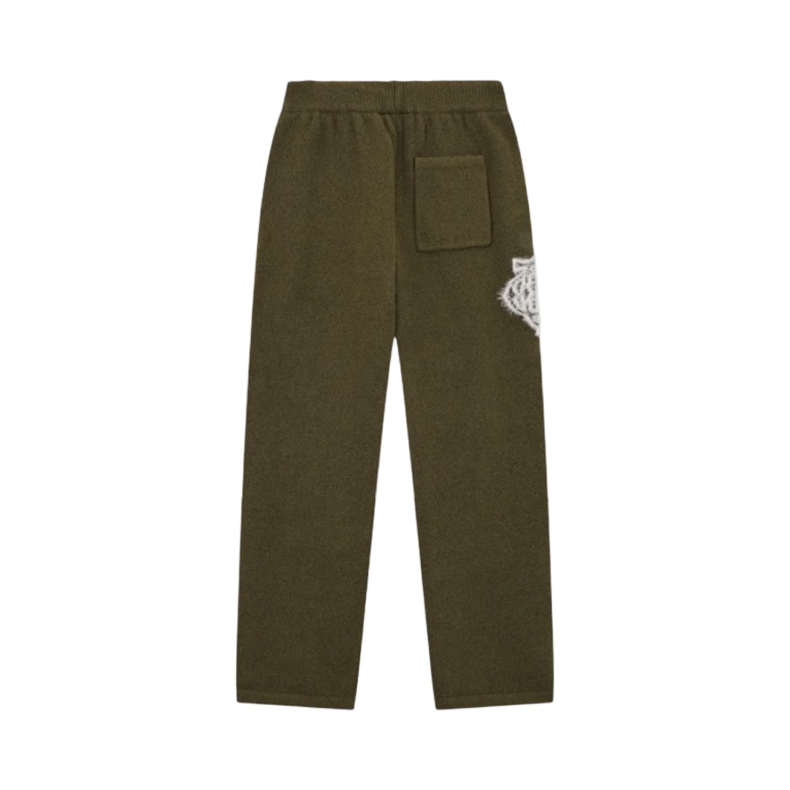 THE COUTURE CLUB MONOGRAM FLUFFY KNIT JOGGERS KHAKI