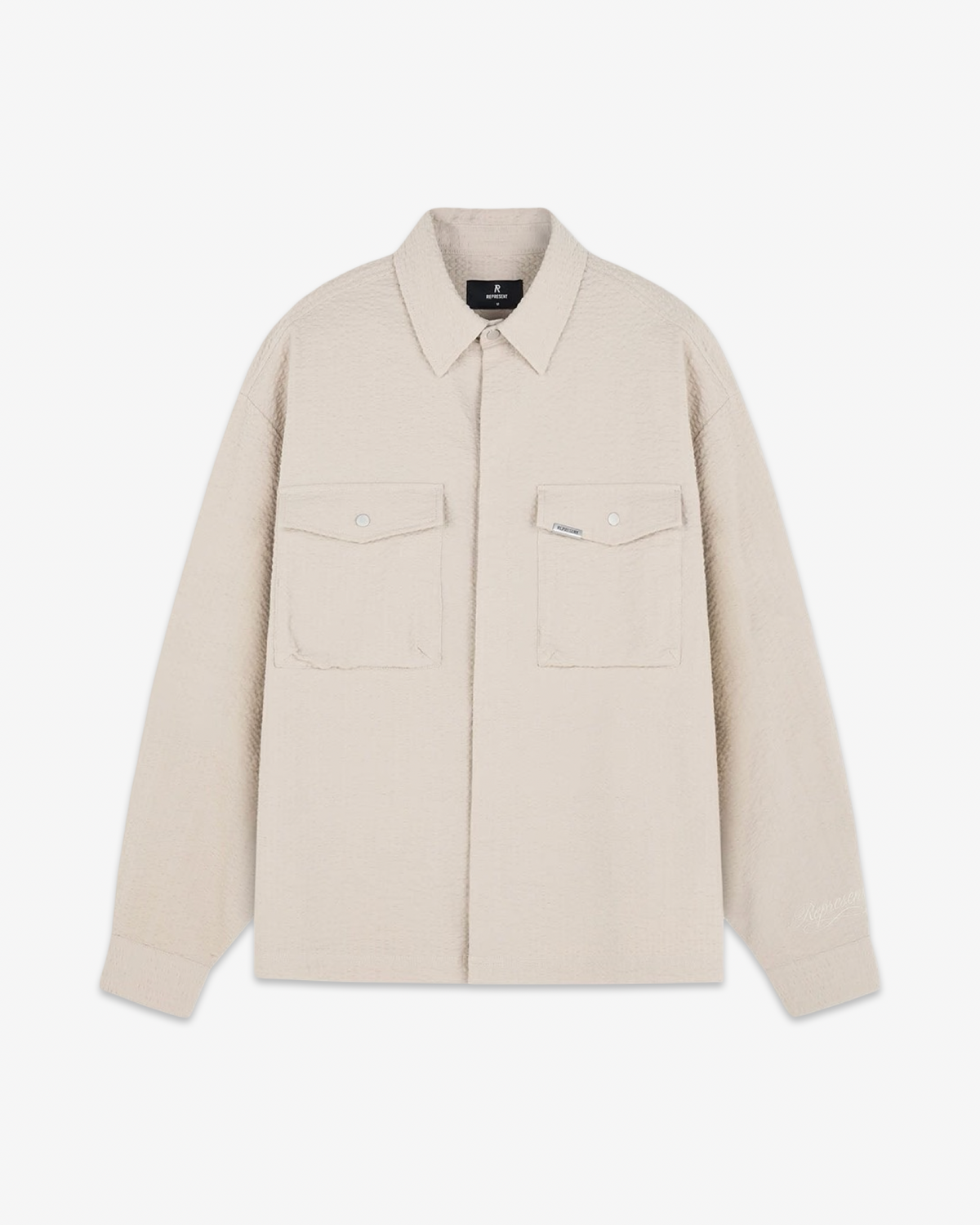 REPRESENT TEXTURED LONG SLEEVE SHIRT CHAMPAGNE