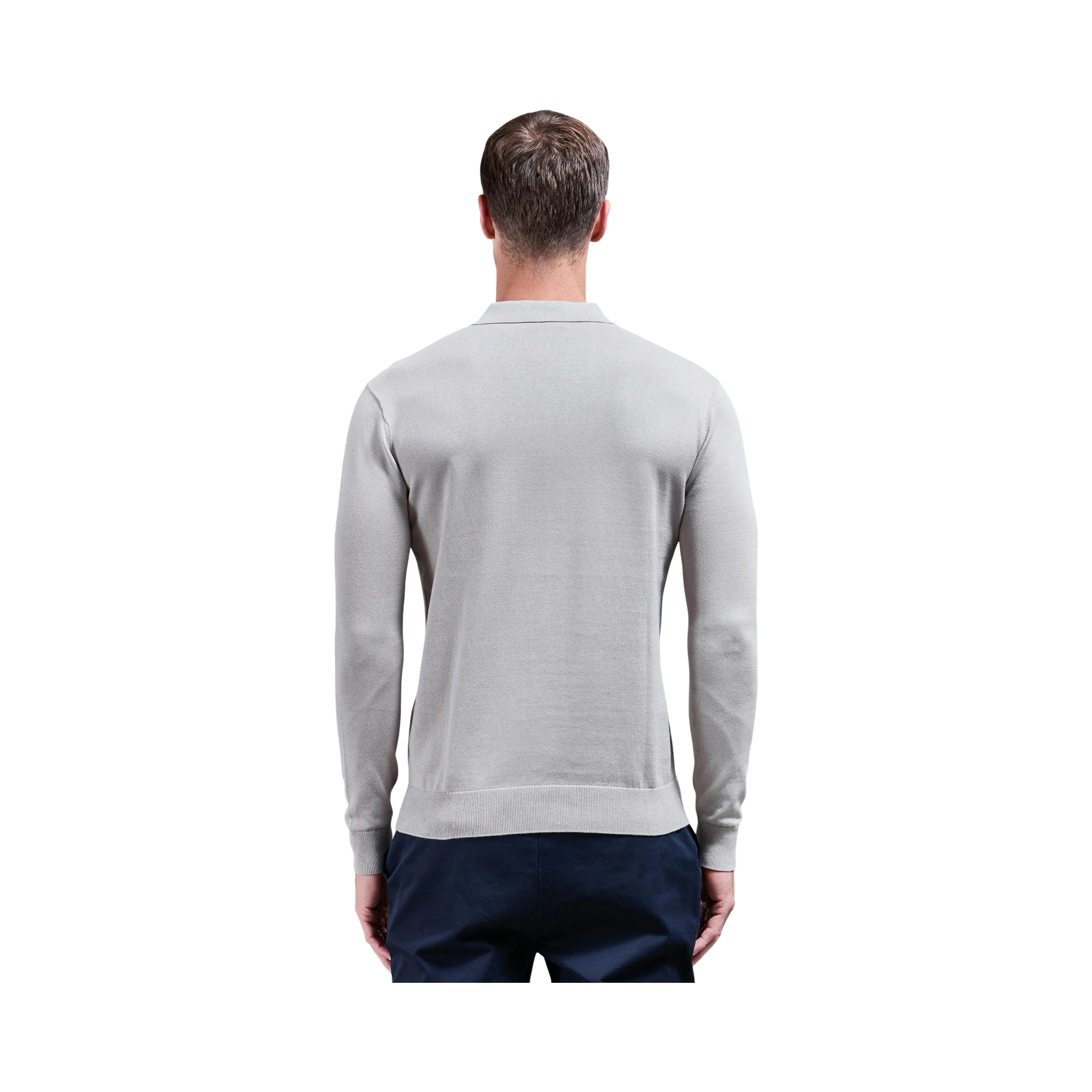 ARNE LONG SLEEVE POLO SHIRT STONE