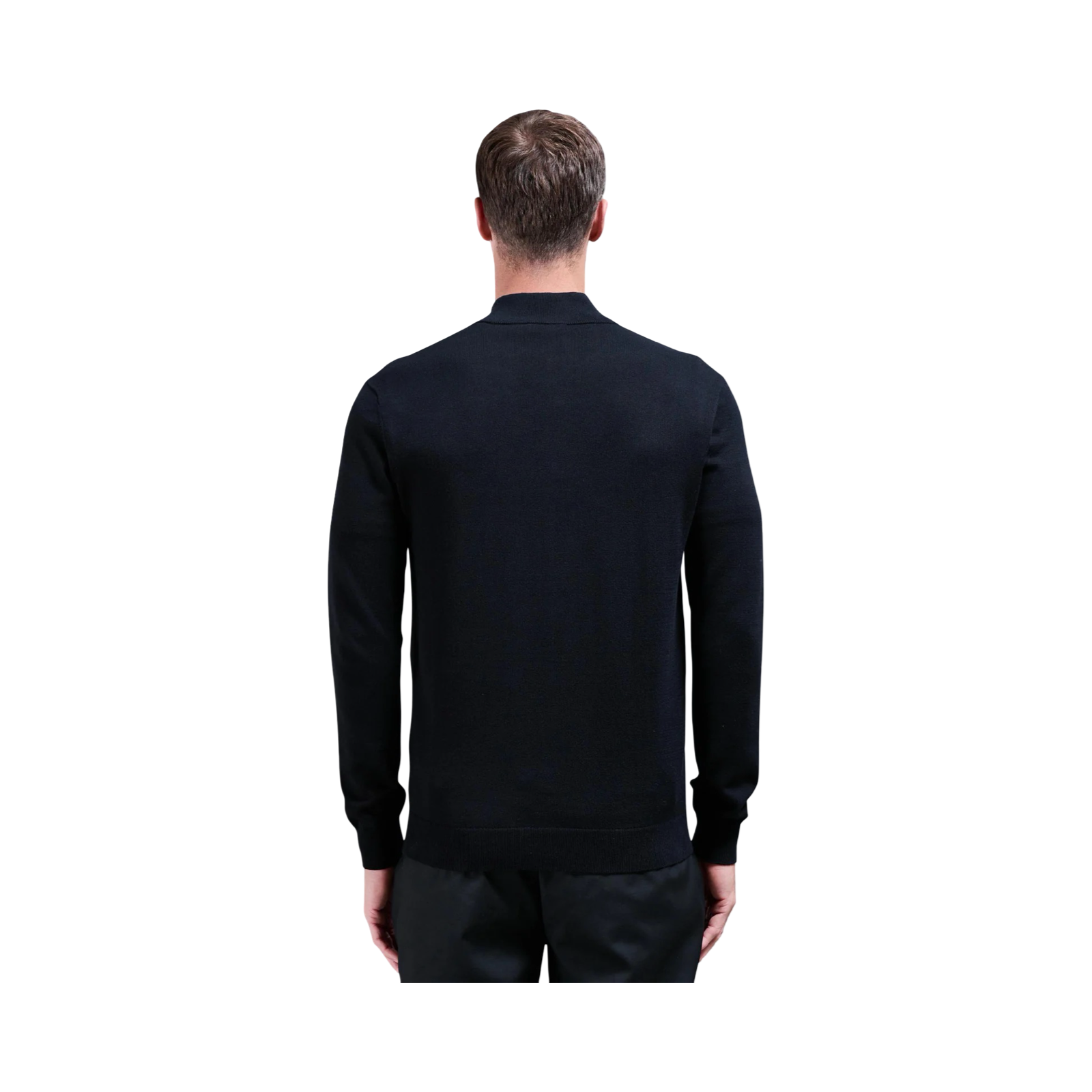 ARNE HALF ZIP JUMPER BLACK