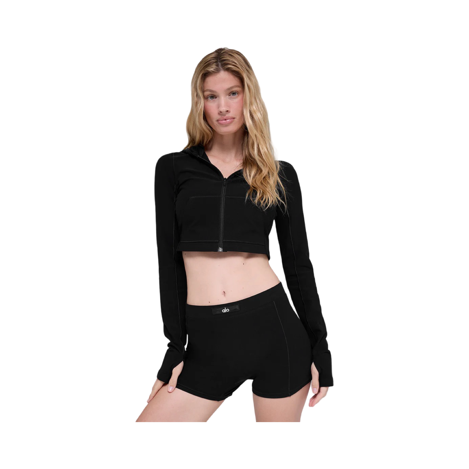 ALO SINCERE FITTED JACKET IN BLACK