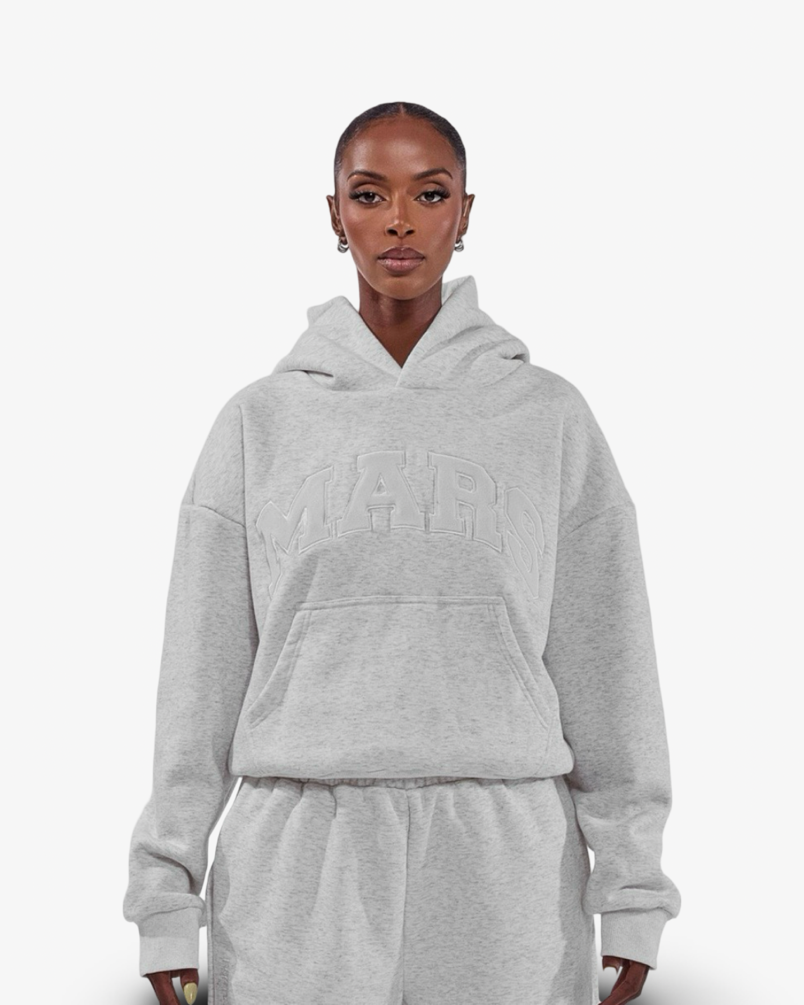 MARS THE LABEL VARSITY HOODIE - STONE