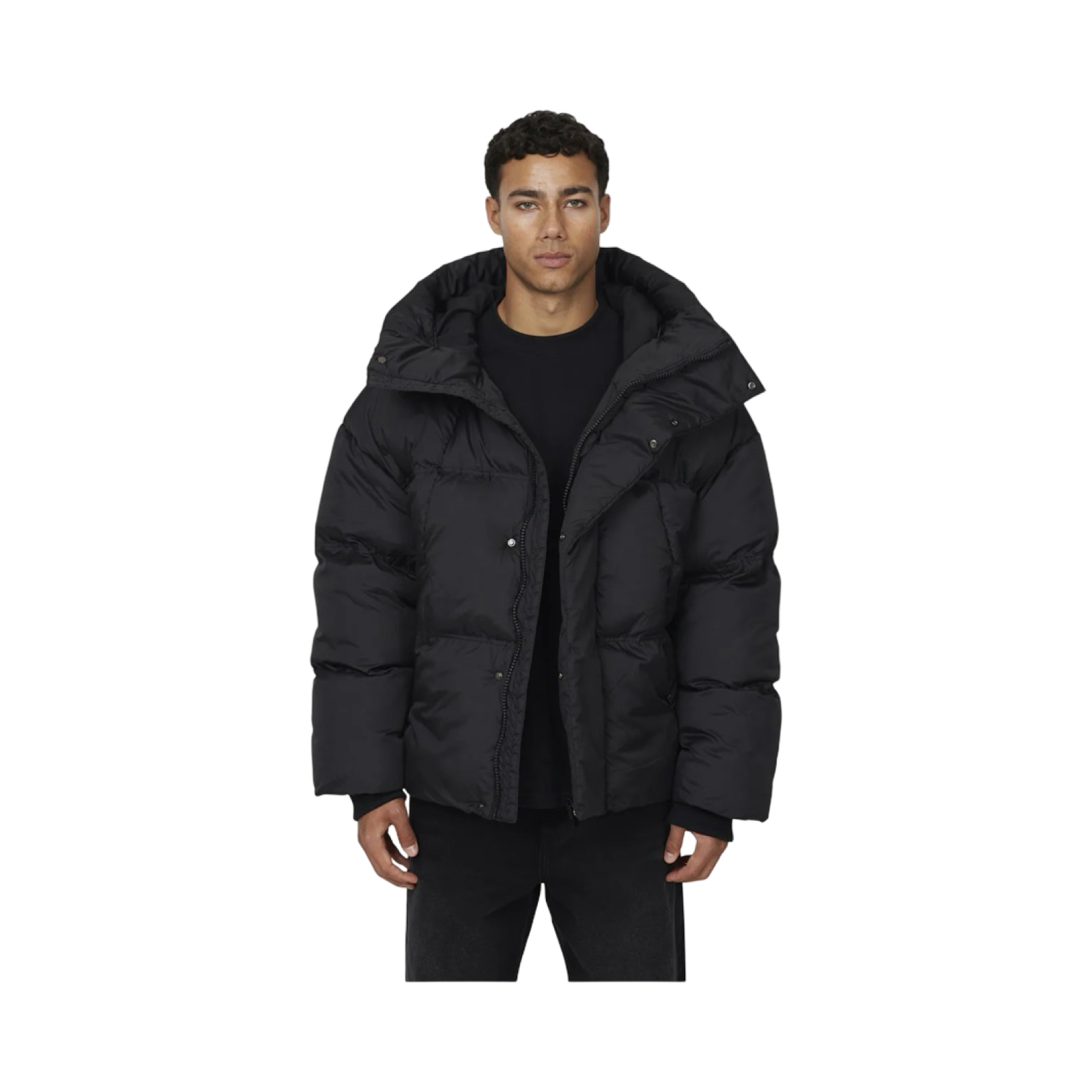 GFN SQUAD RIPSTOP BLACK PUFFER JACKET