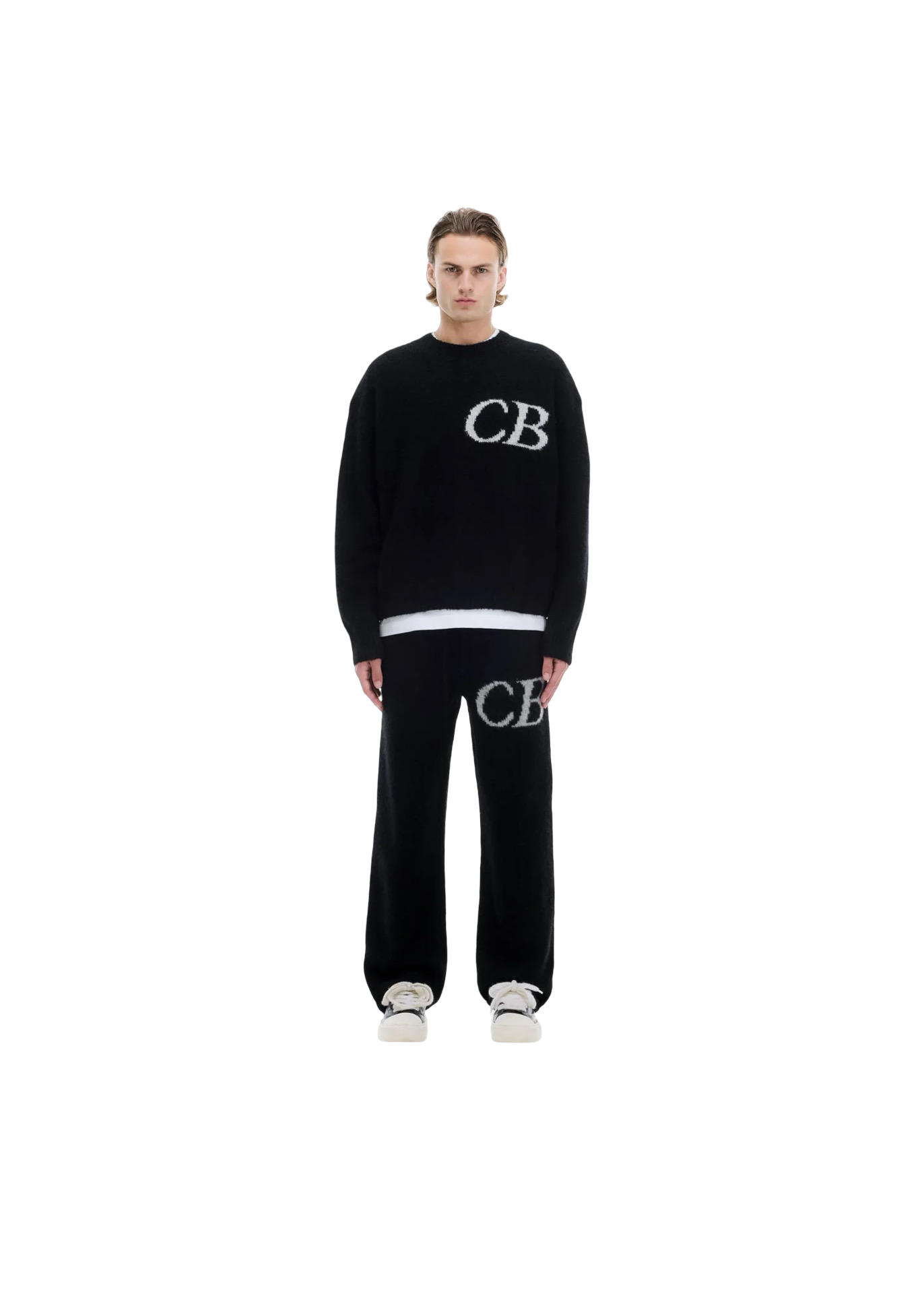 COLE BUXTON CB LOGO KNIT SWEATER