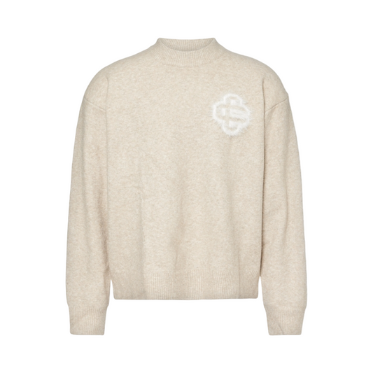 THE COUTURE CLUB FLUFFY KNIT JUMPER BEIGE