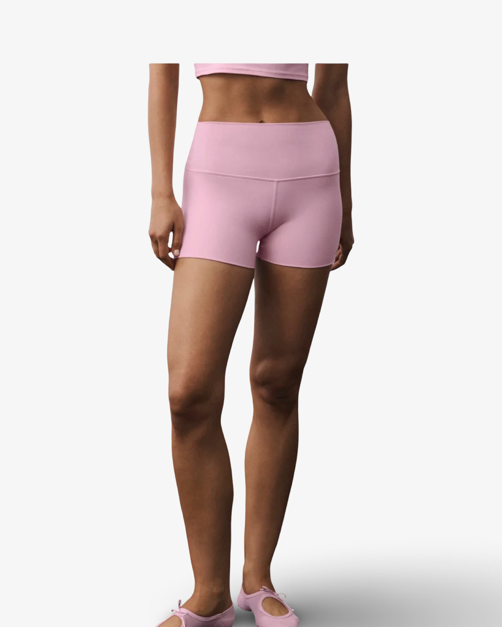 ALO SOFTSCULPT HIGH-WAIST PRECISION SHORTS MARSHMALLOW PINK