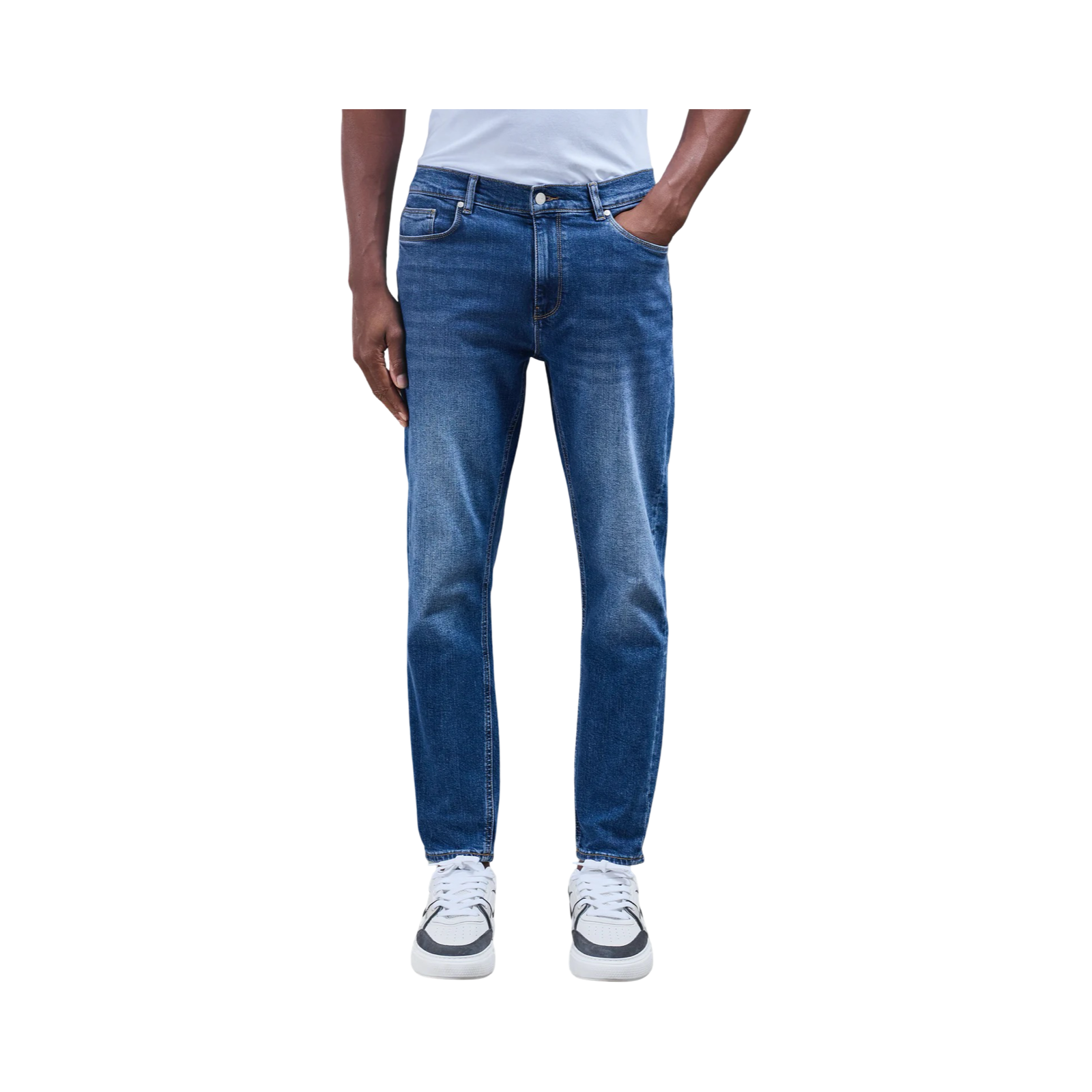 LARNE SLIM FIT DENIM JEANS MID BLUE