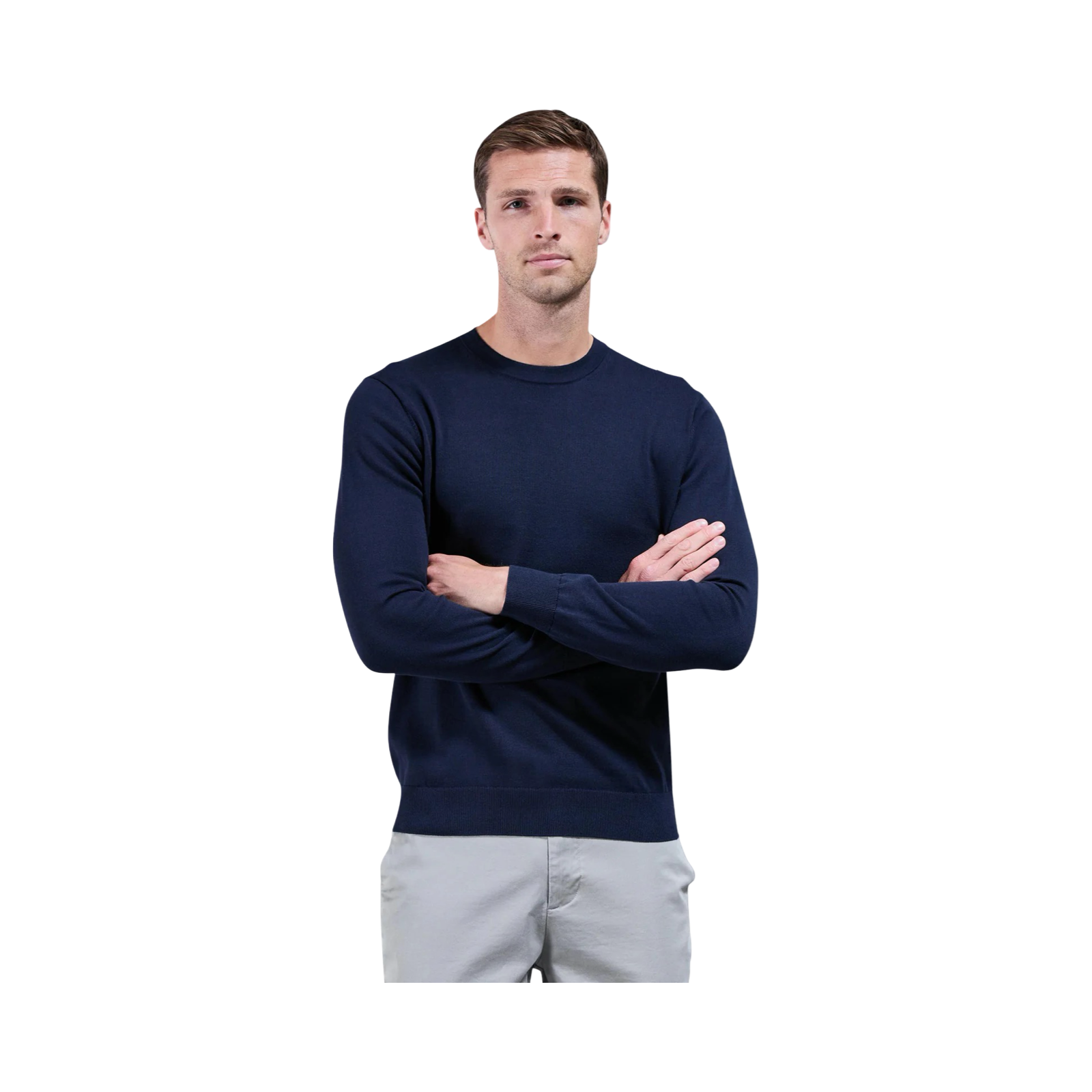 ARNE COTTON KNITTED SWEATSHIRT NAVY
