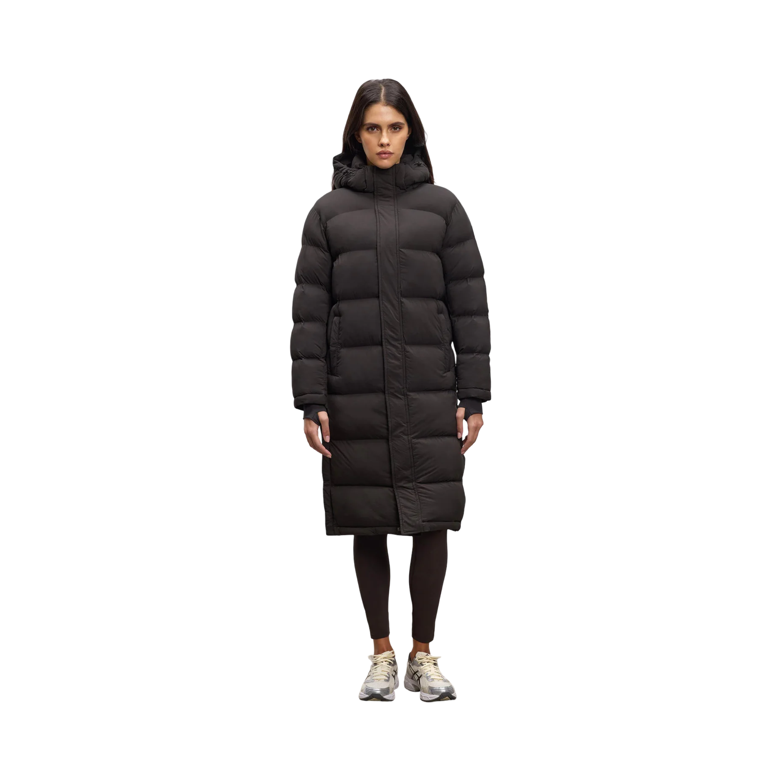 ARNE MID LENGTH PUFFER JACKET BROWN