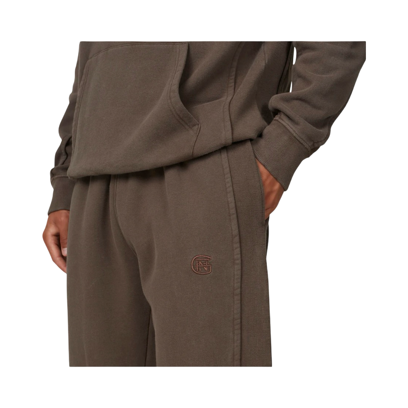 GFN MONOGRAM BROWN SWEATPANTS