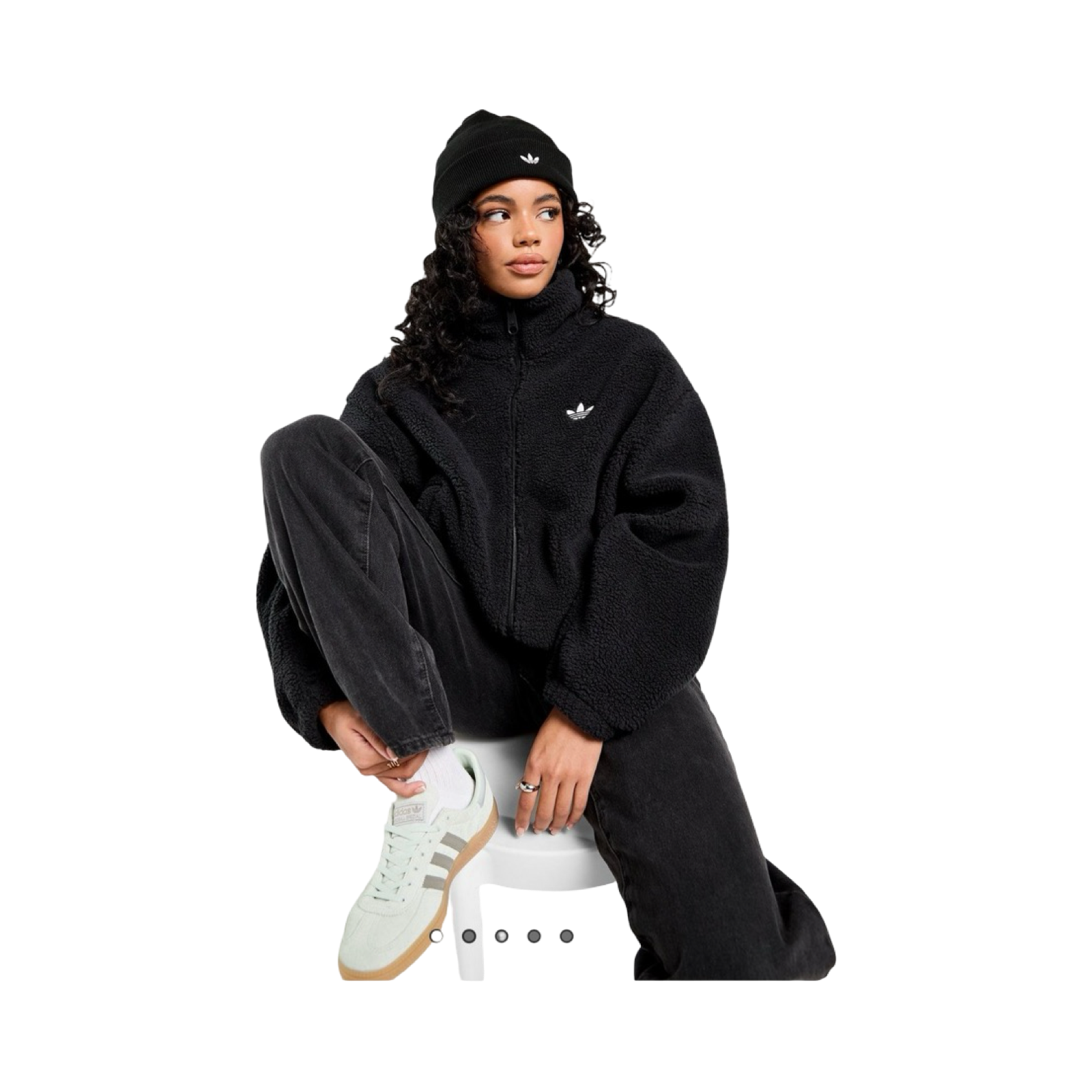 ADIDAS ORIGINALS TEDDY FULL ZIP JACKET