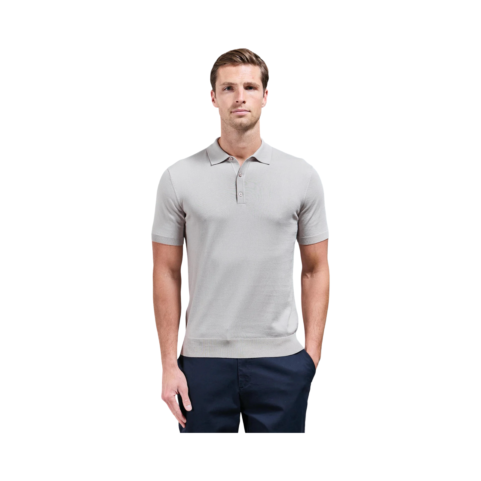 ARNE SHORT SLEEVE POLO SHIRT STONE