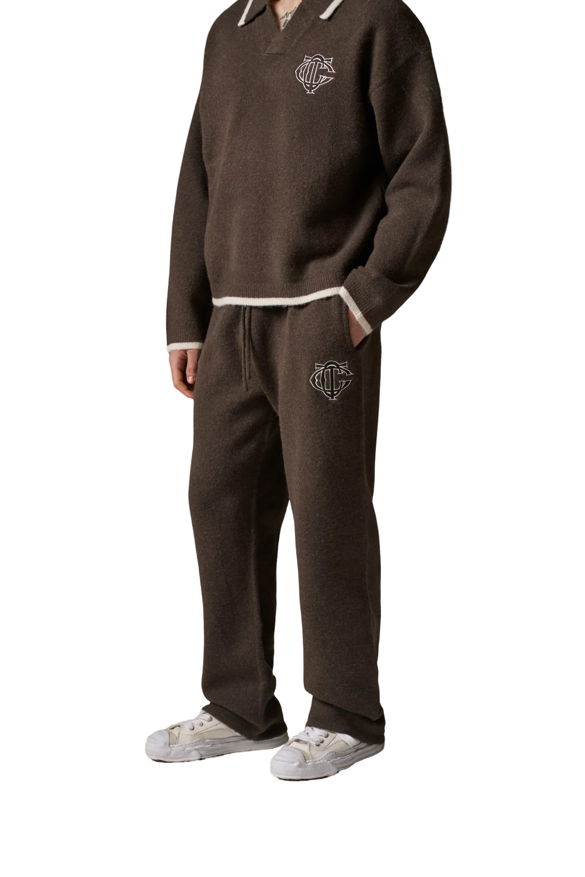 THE COUTURE CLUB MONOGRAM KNITTED JOGGER