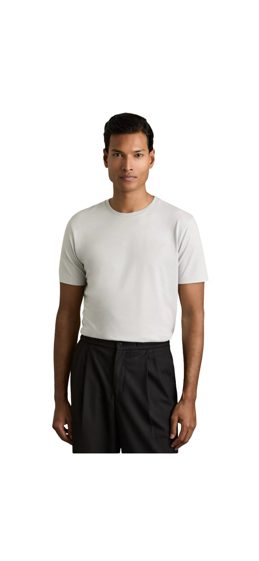 REISS BLESS COTTON CREW NECK T-SHIRT MINT BLUE
