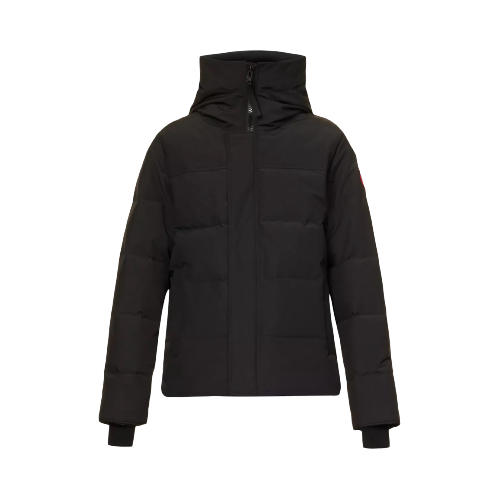 CANADA GOOSE MACMILLAN FUNNEL-NECK TWILL-DOWN PARKA JACKET BLACK