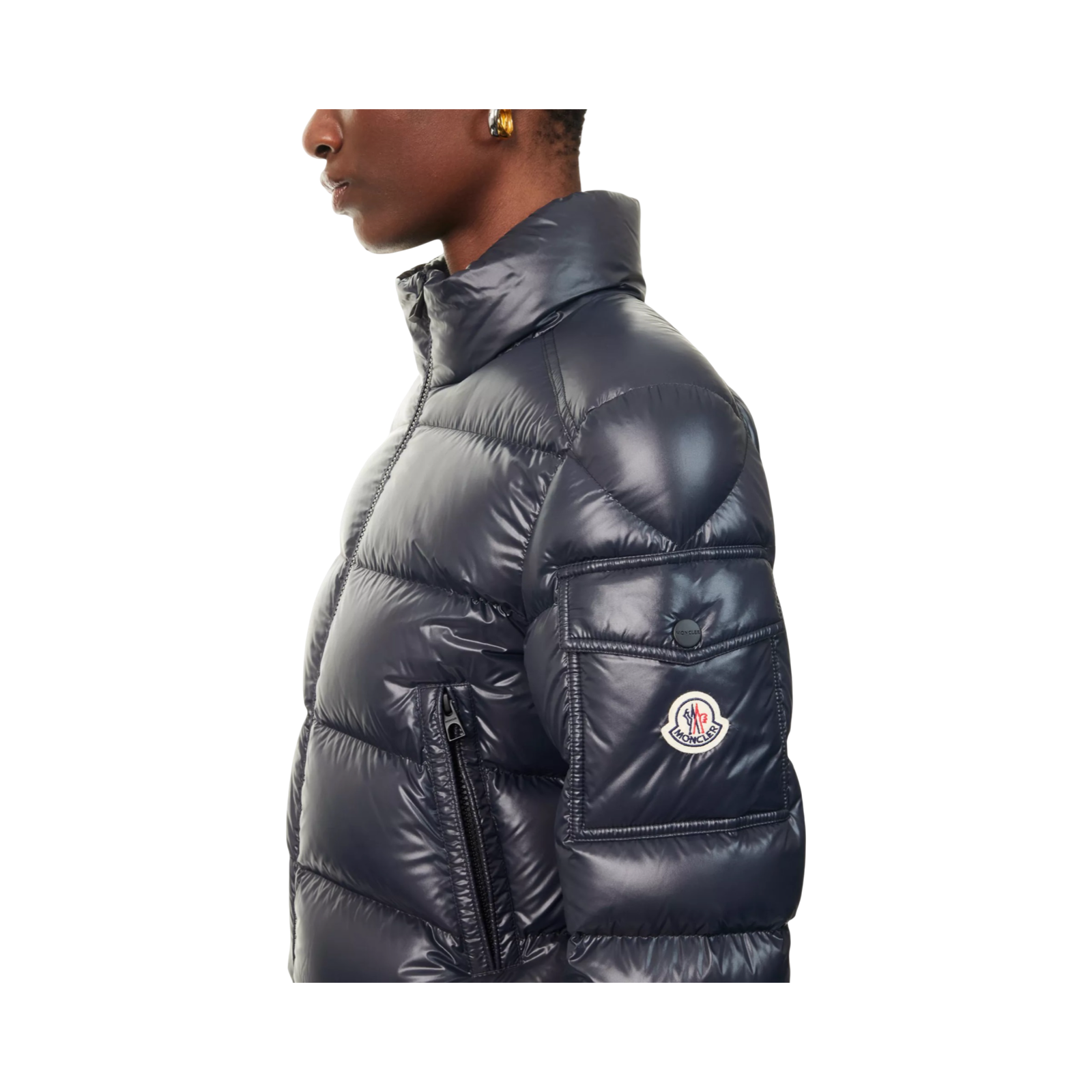 MONCLER PETRA CROP SHELL-DOWN JACKET BLACK