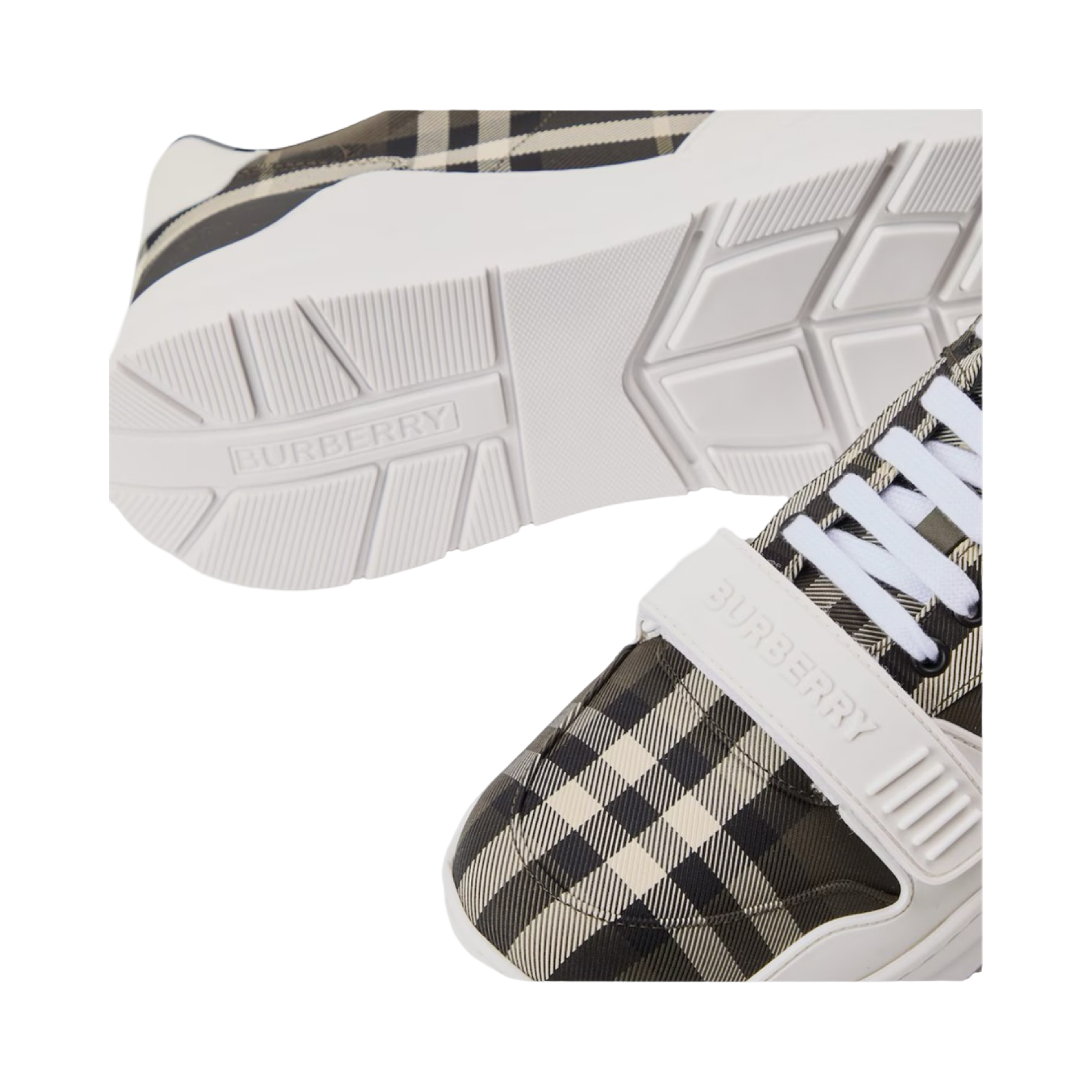 BURBERRY REGIS CHECK COTTON TRAINERS