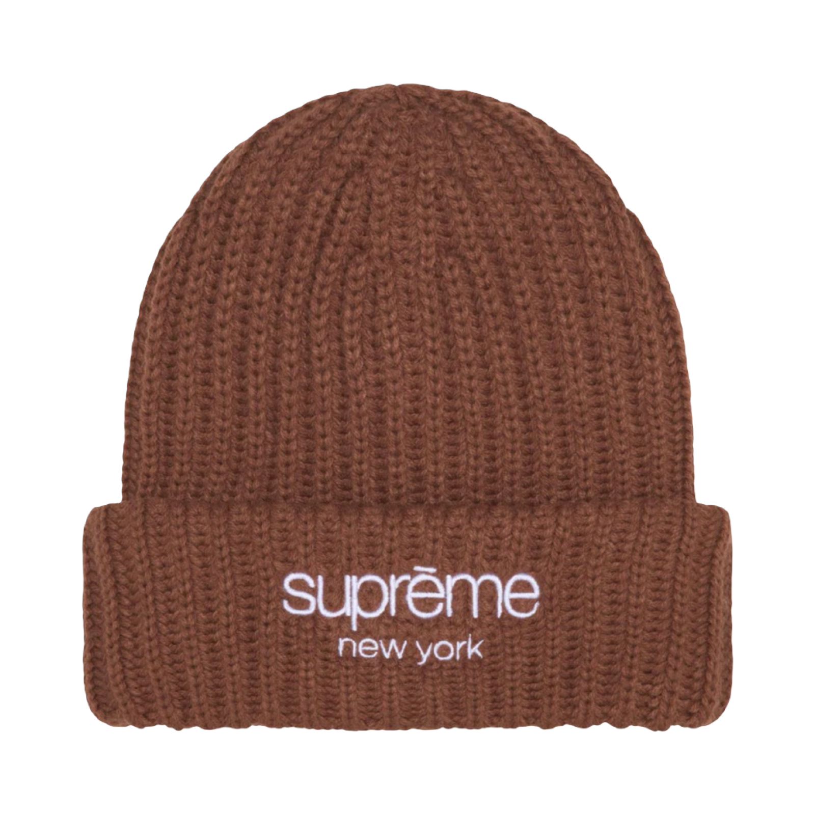 SUPREME CHUNKY RIB CLASSIC LOGO BEANIE