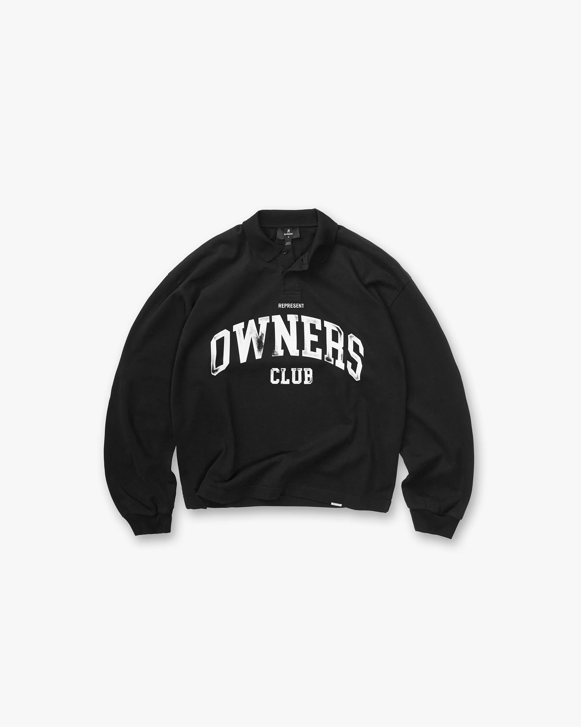 REPRESENT OWNERS CLUB RUGBY POLO - JET BLACK