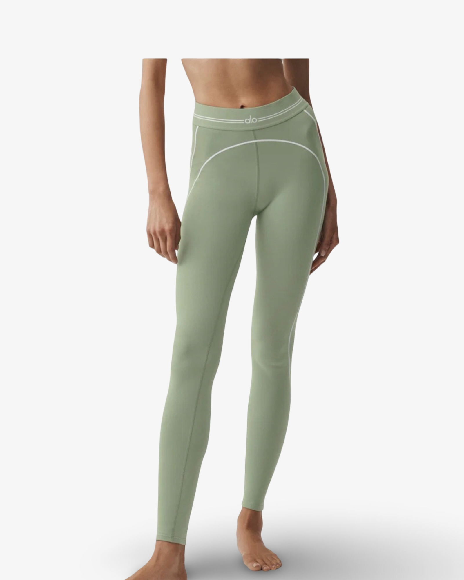ALO AIRBRUSH HIGH-WAIST HEART THROB LEGGINGS DUNE GRASS