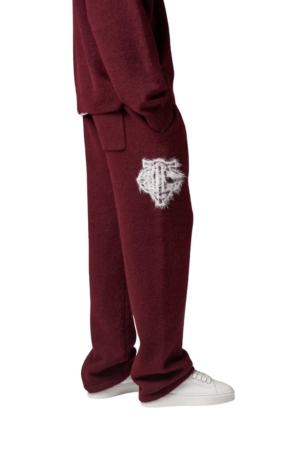 THE COUTURE CLUB MONOGRAM FLUFFY KNIT PANT