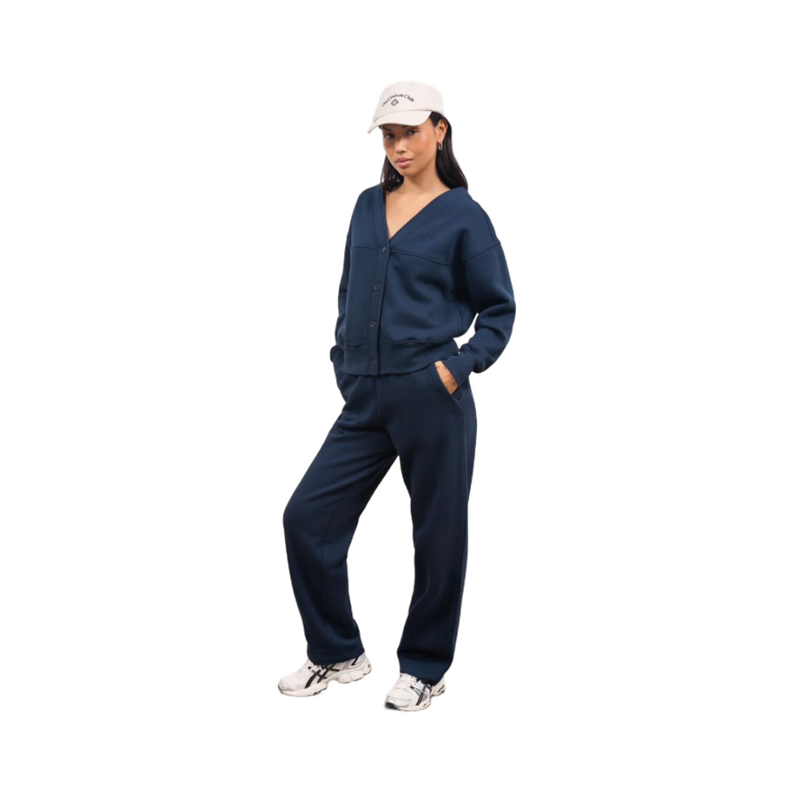 THE COUTURE CLUB OVERSIZED JERSEY CARDIGAN NAVY