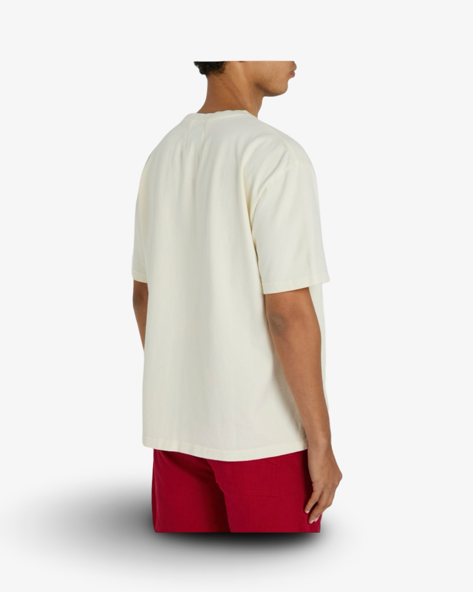 RHUDE VIRGIN ISLAND SCRIPT PAINTED T-SHIRT - CREAM