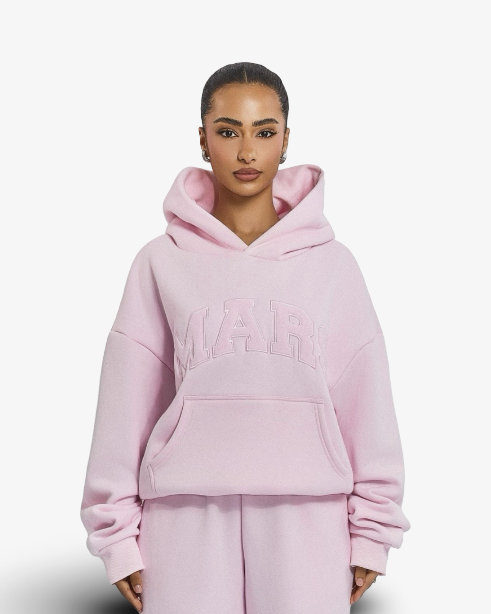 MARS THE LABEL VARSITY HOODIE - PINK
