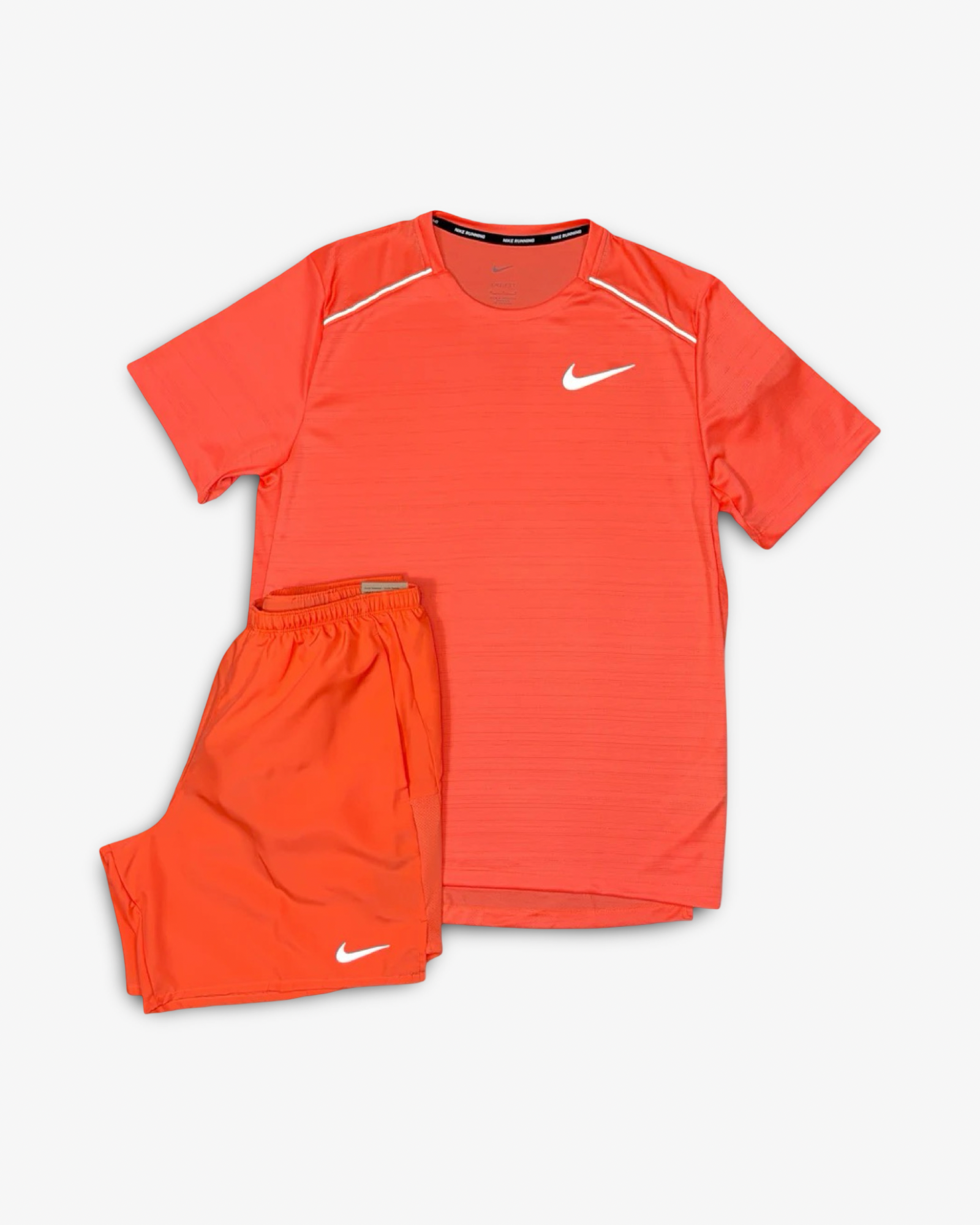 NIKE MILER T-SHIRT/SHORT SET - PEACH