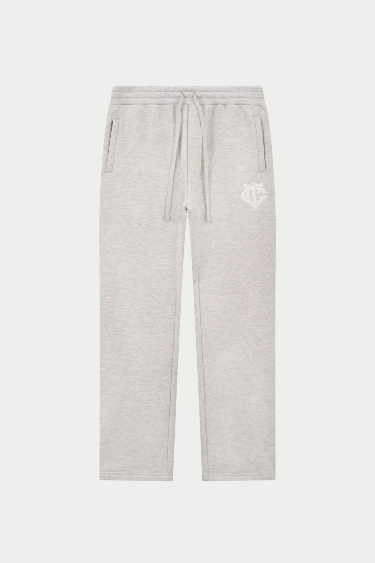 THE COUTURE CLUB HEAVYWEIGHT MONOGRAM APPLIQUE EMBLEM JOGGER - GREY MARL
