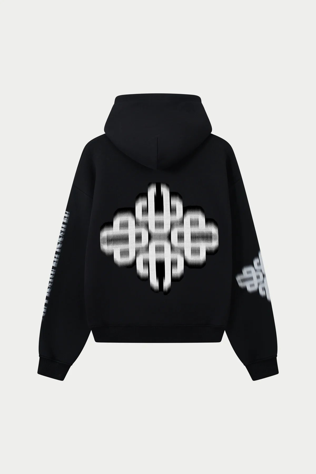 THE COUTURE CLUB MOTION BLURRED EMBLEM HOODIE - BLACK
