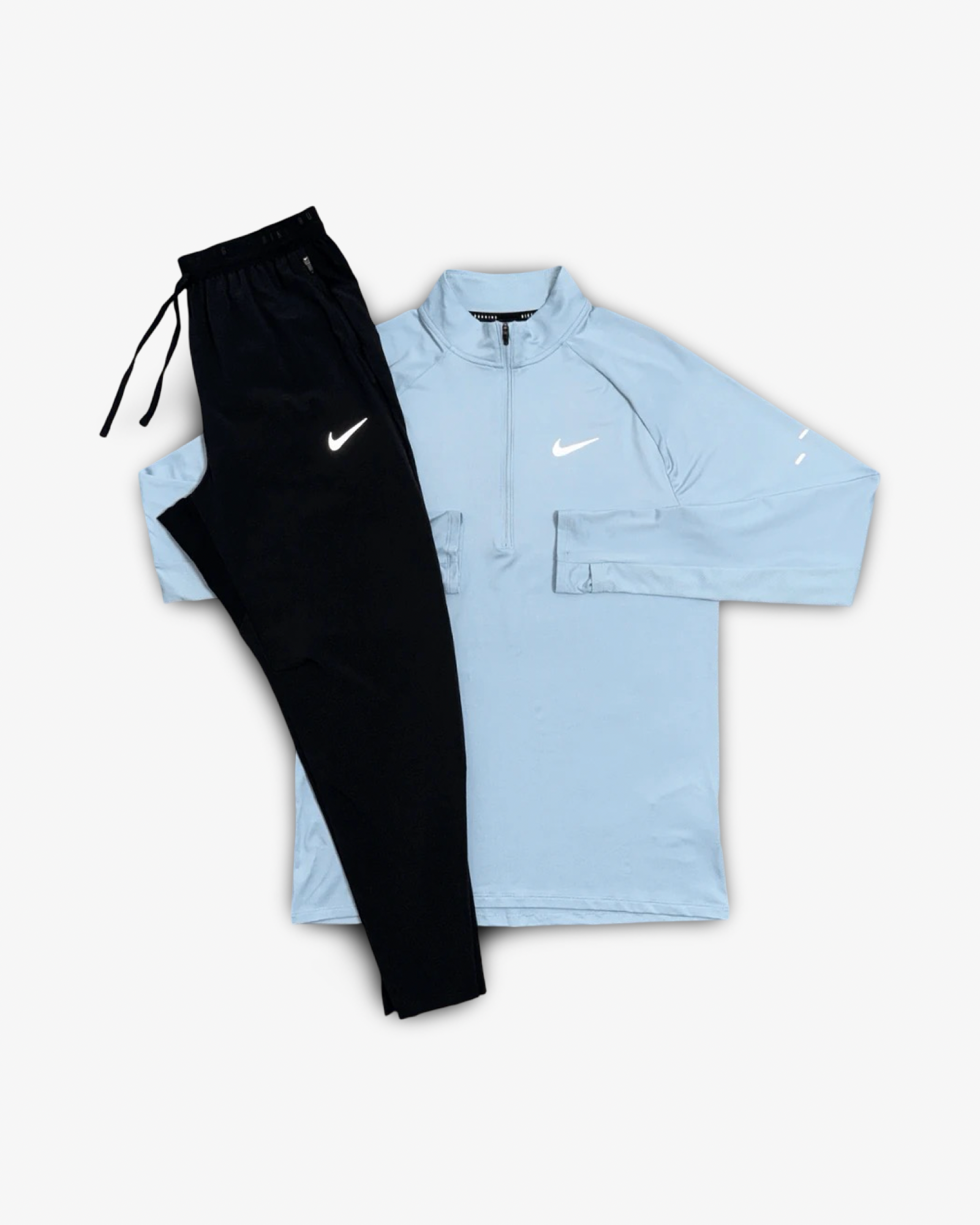 NIKE STRIDE 114 ZIP PANTS SET 'LIGHT ARMOURY BLUE/BLACK'