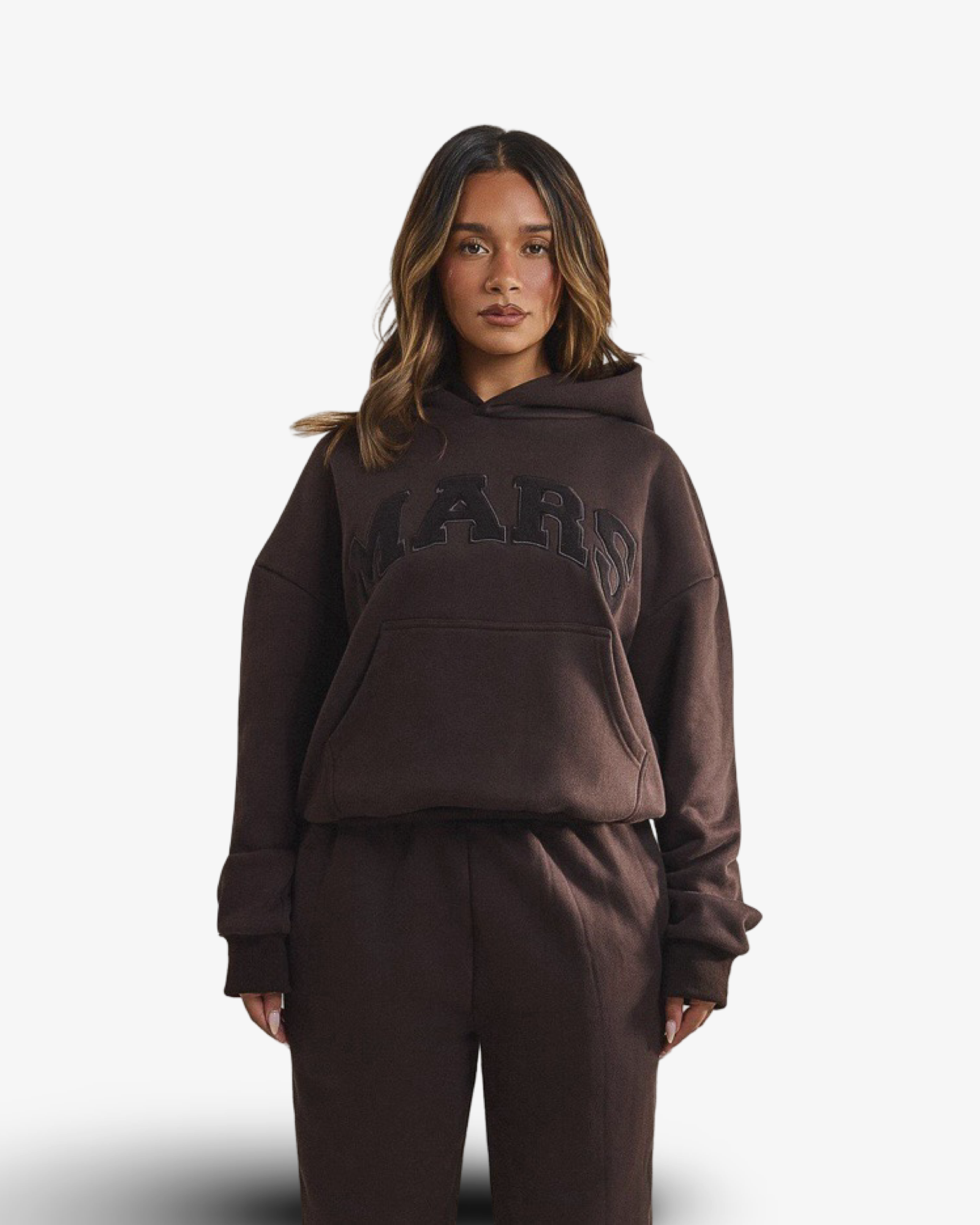 MARS THE LABEL VARSITY HOODIE - CHOCOLATE