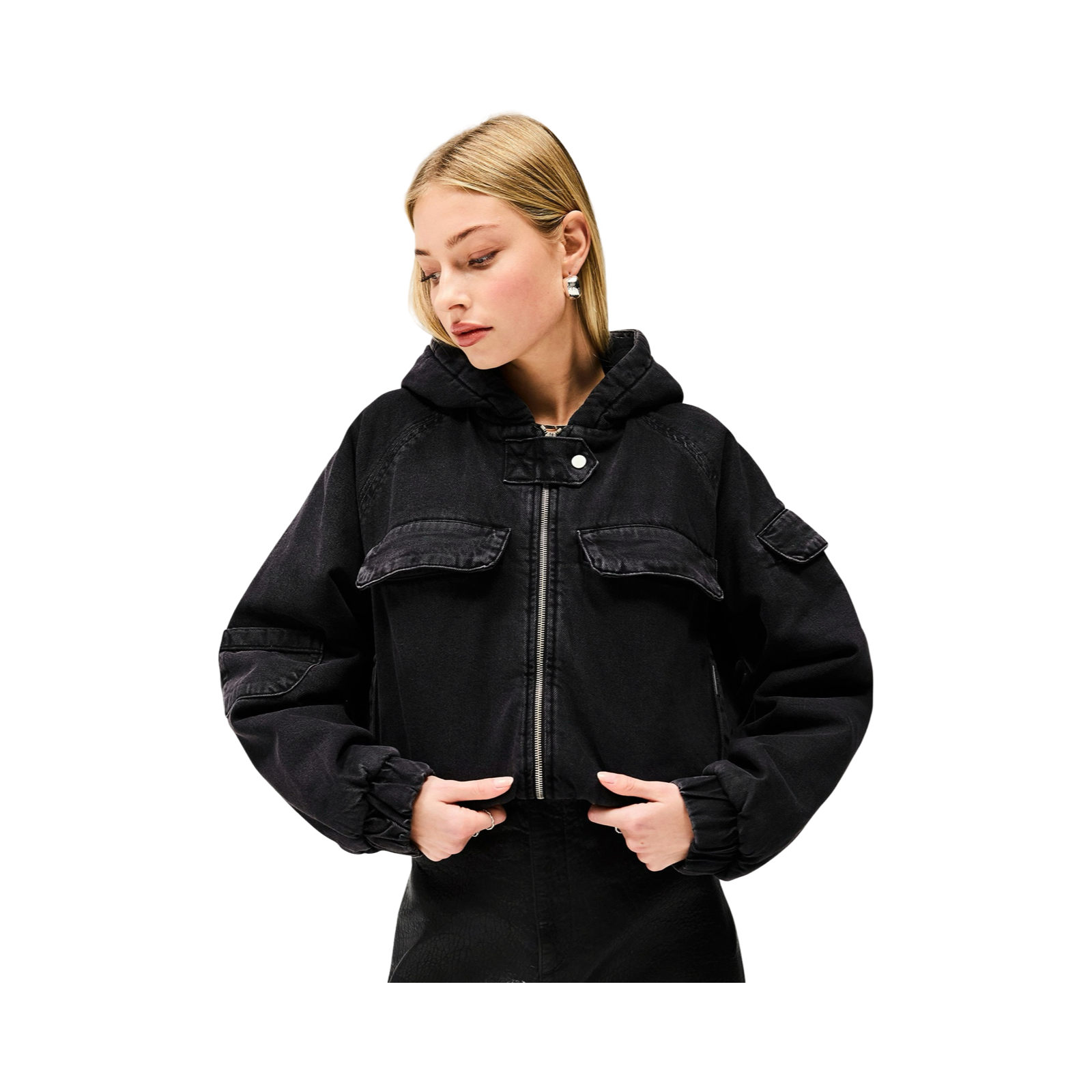 REPRESENT CRASH CROPPED DENIM JACKET