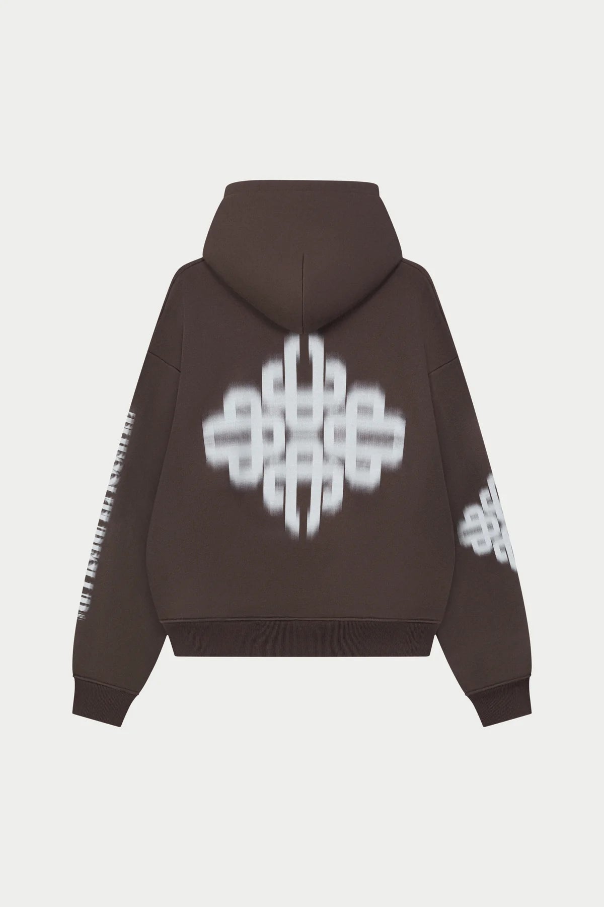 THE COUTURE CLUB MOTION BLURRED ZIP THROUGH HOODIE - BROWN